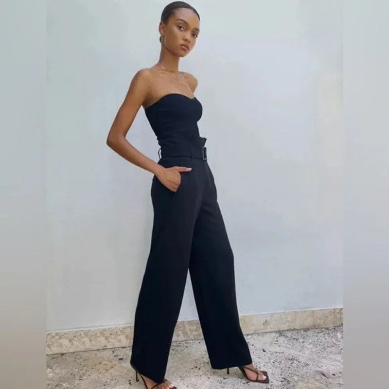 Aritzia Aritzia Babaton Power Pant Paper Bag Belted Trousers Size 34" / US 12 / IT 48 - 2 Thumbnail