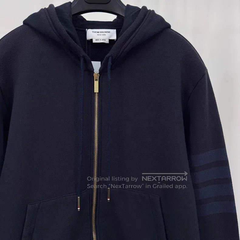 Thom Browne Thom Browne Dark Blue Zip-Up Sweatshirt Size US M / EU 48-50 / 2 - 3 Thumbnail