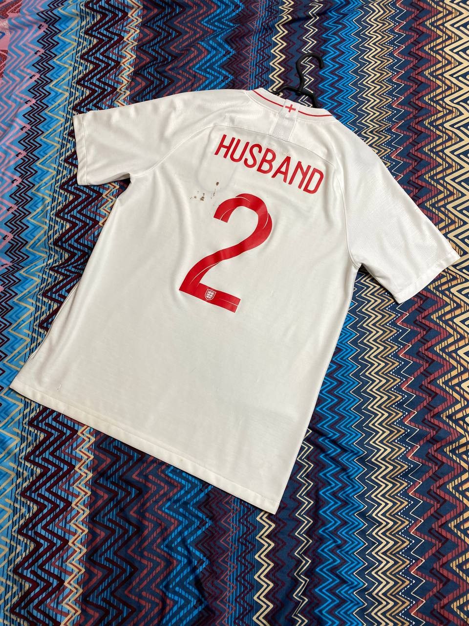 Nike T-Shirt Nike football England Y2K Vintage #2 HUSBAND Size US L / EU 52-54 / 3 - 18 Thumbnail