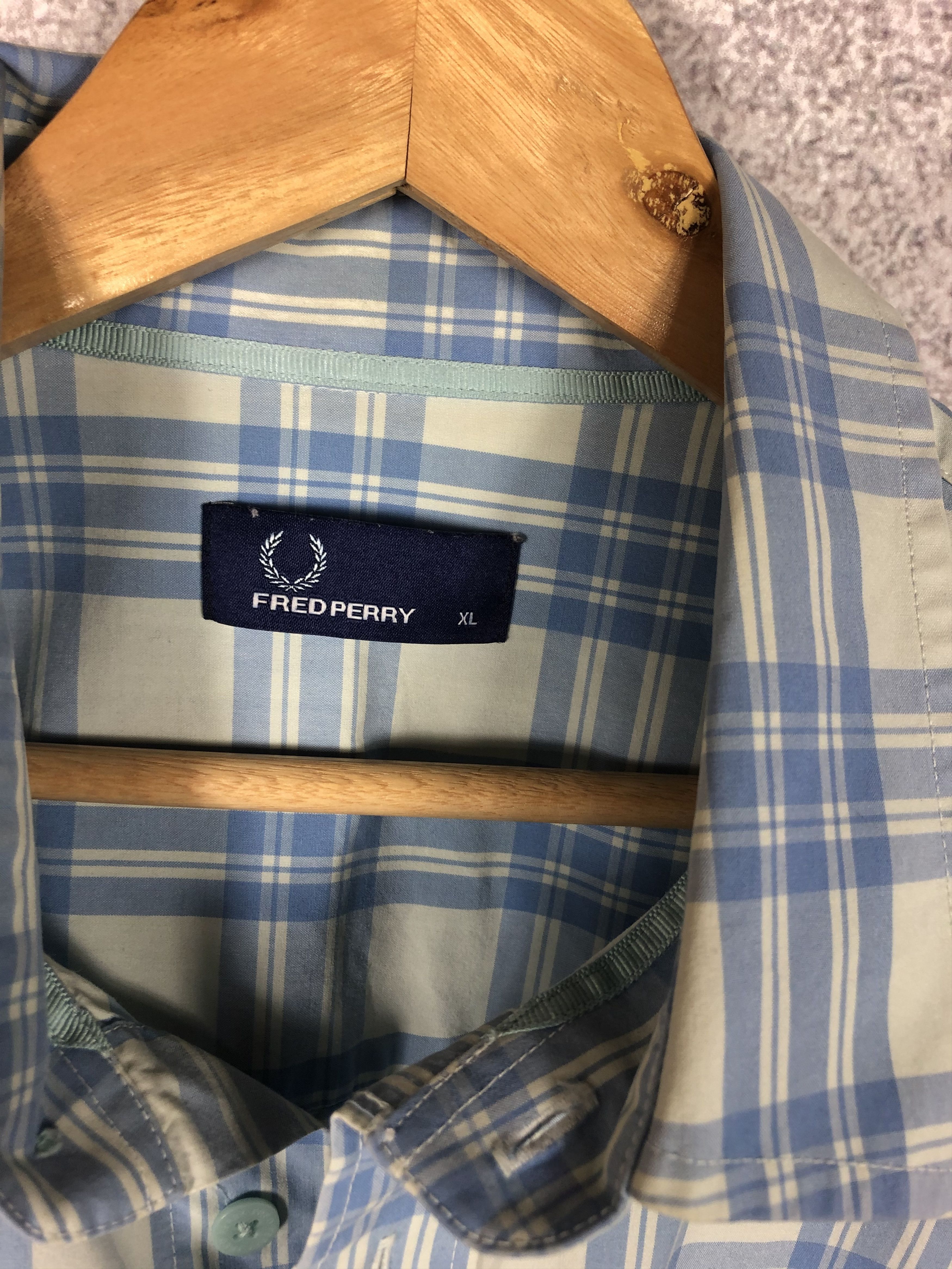 Fred Perry Vintage Fred Perry Check Shirt Short Sleeve size XL Size US XL / EU 56 / 4 - 3 Thumbnail