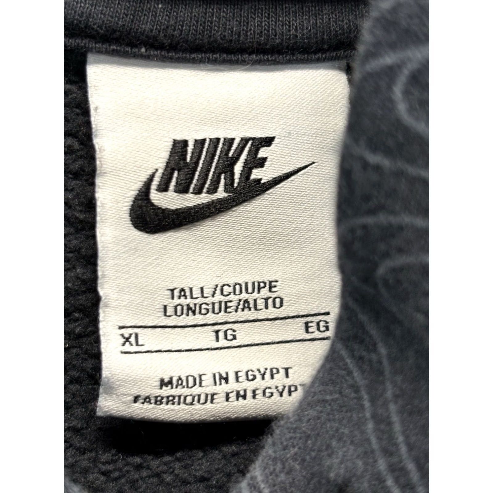 Nike Nike Black Allover Logo Fleece Hoodie Sweatshirt Men XLT Tall Pullover Size US XL / EU 56 / 4 - 5 Thumbnail