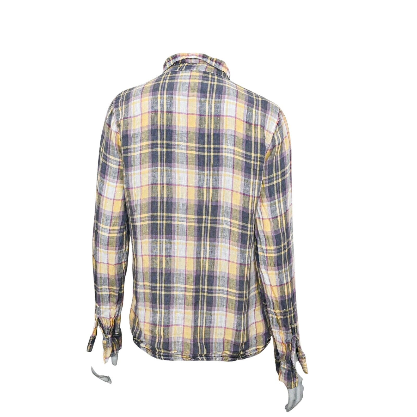 CP Shades CP SHADES Linen Button up Shirt pleaded front plaid Medium Size M / US 6-8 / IT 42-44 - 5 Thumbnail