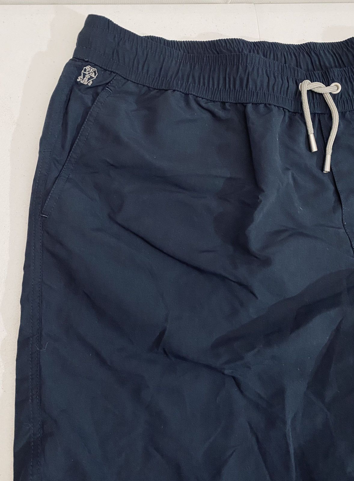 Brunello Cucinelli Brunello Cucinelli 🇮🇹 Dark Blue Resort Swim Shorts XL NWT Size US 38 / EU 54 - 7 Thumbnail