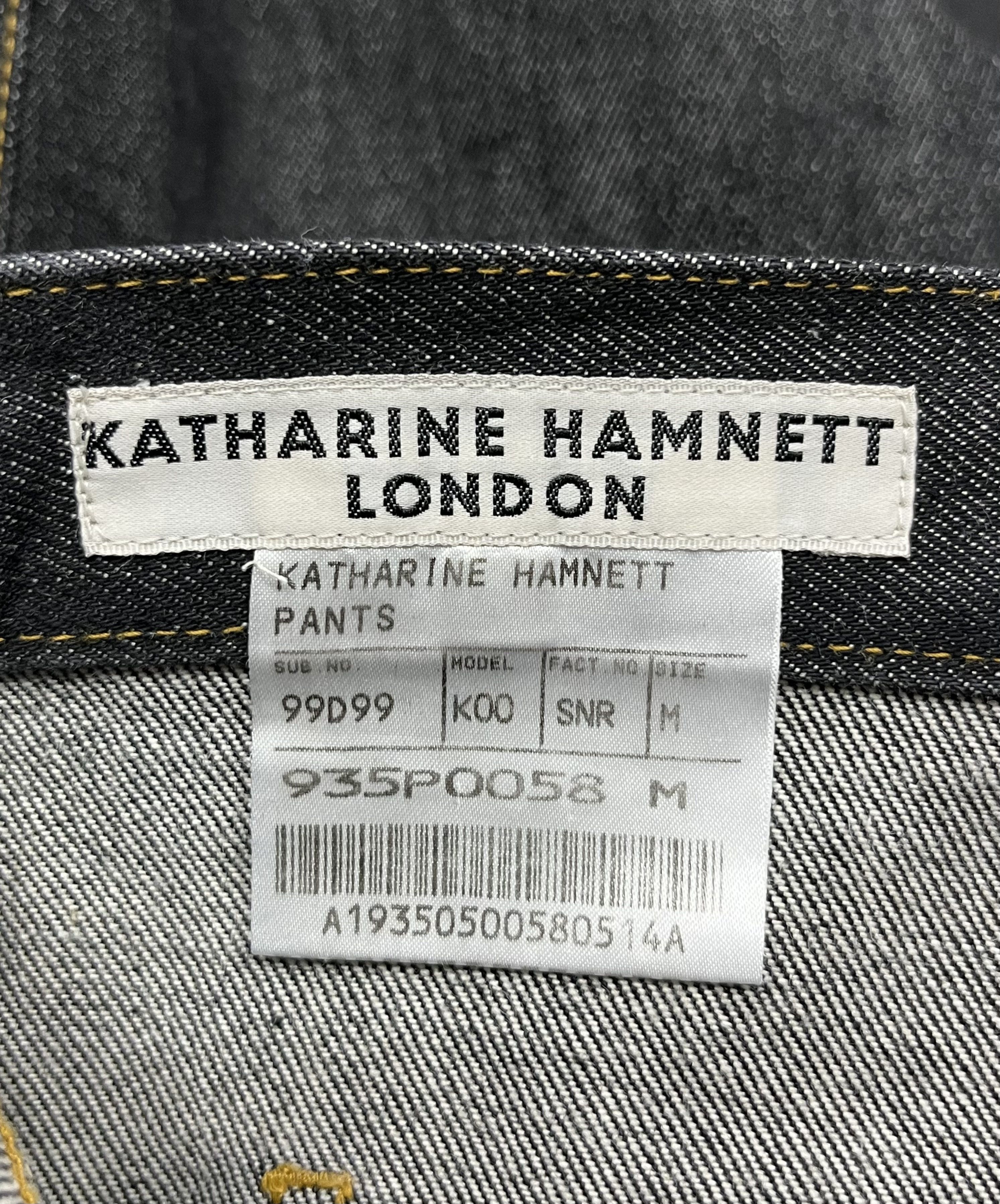 Designer × Katharine Hamnett London × Vintage 🔥KATHARINE HAMNETT LONDON Ultra Flare Denim Bush Pants Size US 28 / EU 44 - 12 Thumbnail