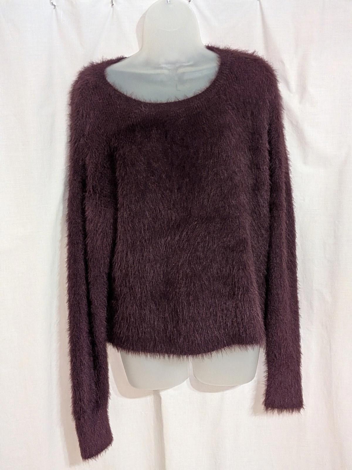 DKNY DKNY Purple Crew Neck Fuzzy Sweater Size M Size M / US 6-8 / IT 42-44 - 1 Thumbnail