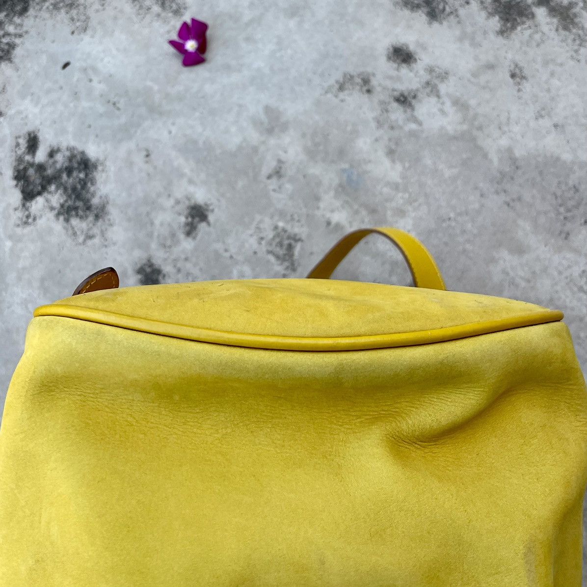 Salvatore Ferragamo Salvatore Ferragamo Yellow Suede Gancini Backpack Size ONE SIZE - 18 Thumbnail