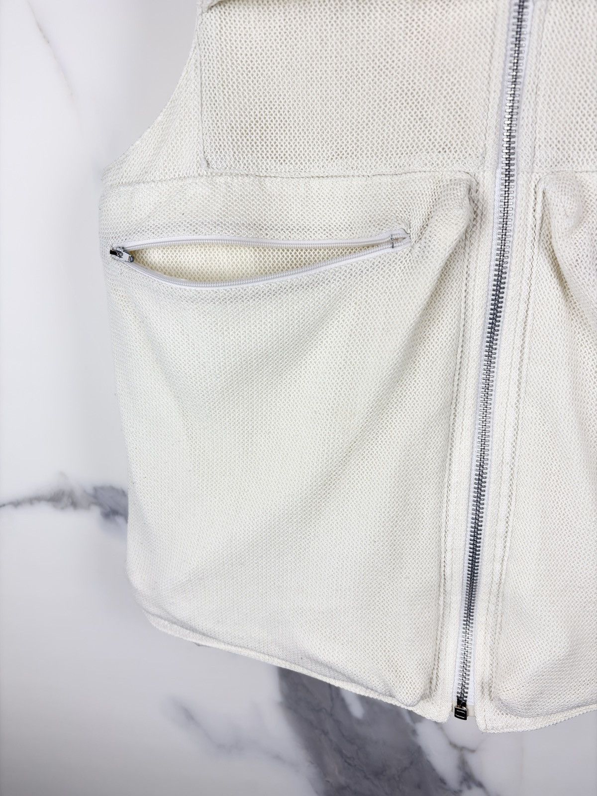 Helmut Lang SS99 Helmut Lang Mesh Net Padded Zip Cargo Pocket Vest Size US M / EU 48-50 / 2 - 2 Thumbnail