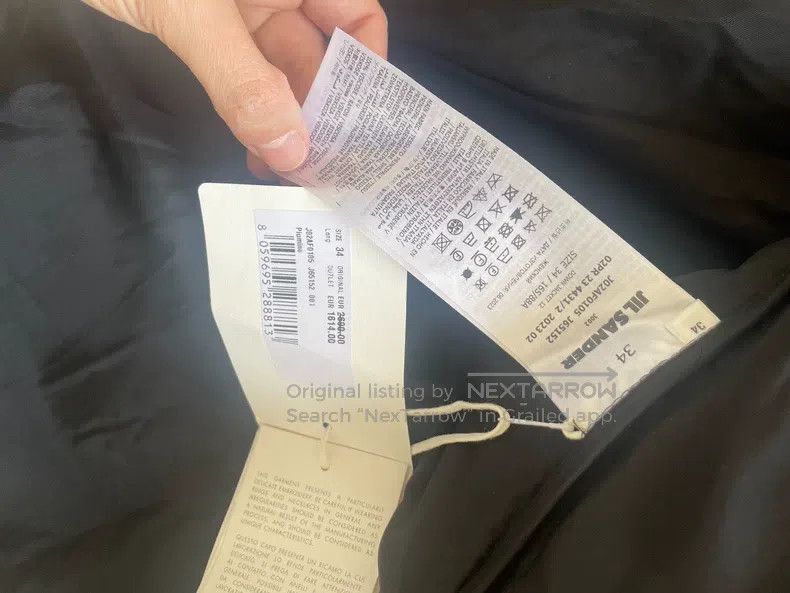 Jil Sander Jil Sander size 34 Black dark striped goose down jacket Size XS / US 0-2 / IT 36-38 - 6 Thumbnail