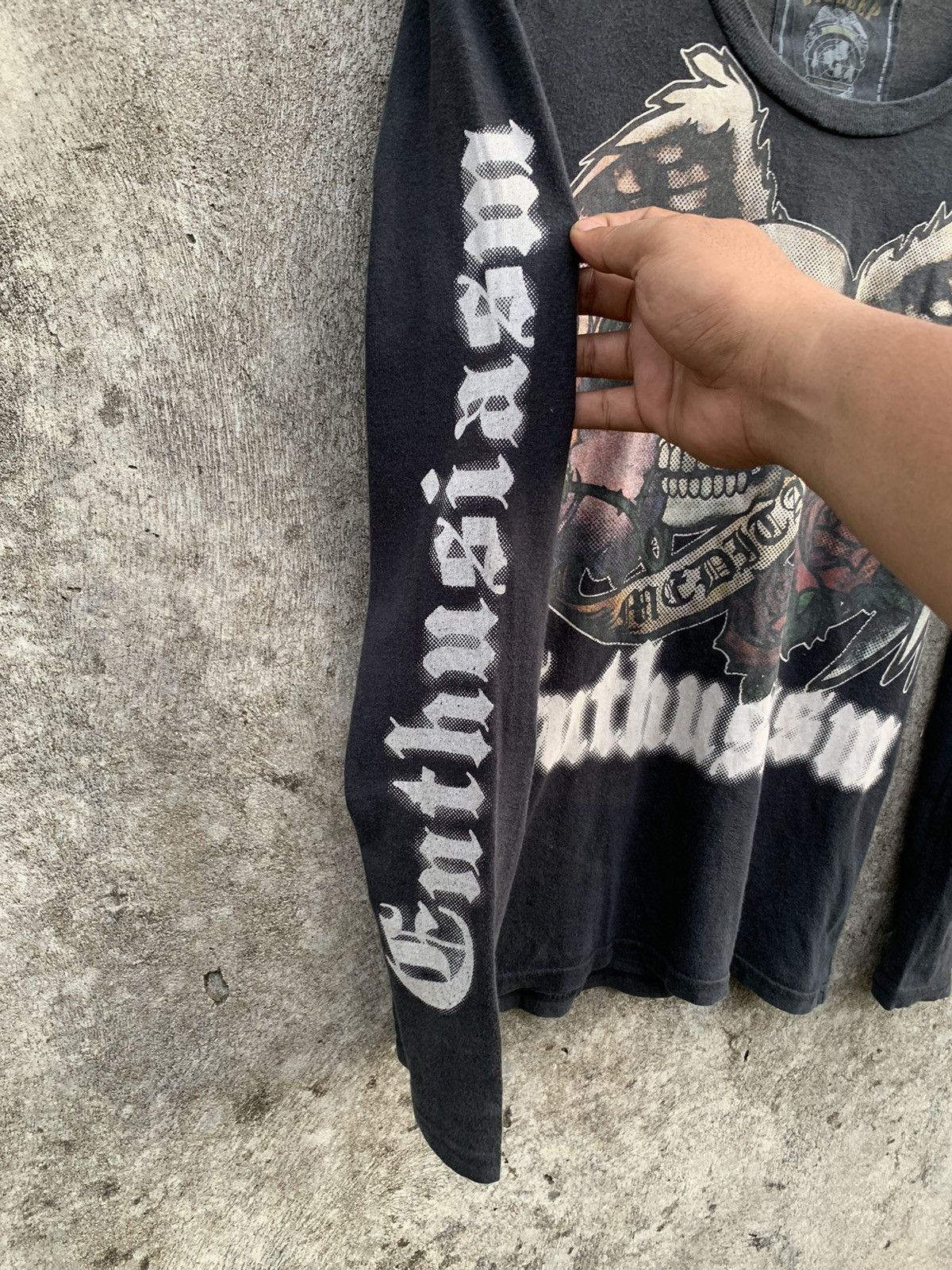 14th Addiction × Beauty Beast × KMRii Vintage DigDeep wing skull rose punk mediation longsleeve Size US S / EU 44-46 / 1 - 5 Thumbnail