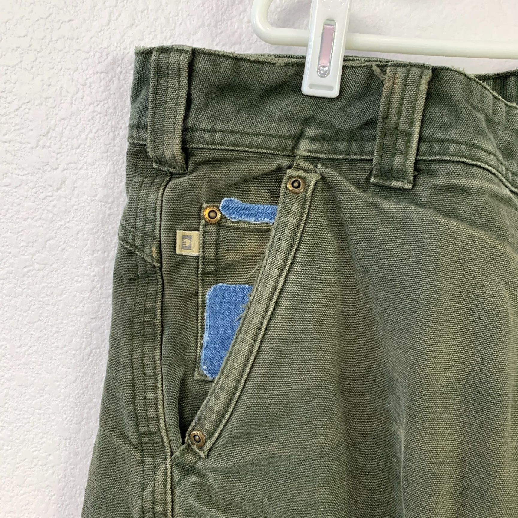 Vintage VINTAGE Cabela's Jeans Pants 905943 44x32 Green Cotton Denim Regular Straight Men Big & Tall Inseam 30.5" Zip fly Button Pockets Breathable Comfort Size US 43 - 2 Thumbnail