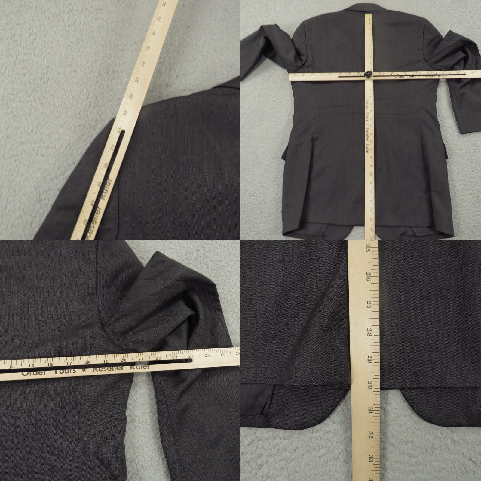 Brooks Brothers Brooks Brothers Blazer 39R Madison Charcoal Herringbone SaXXon Sport Coat Jacket Size 40R - 10 Thumbnail