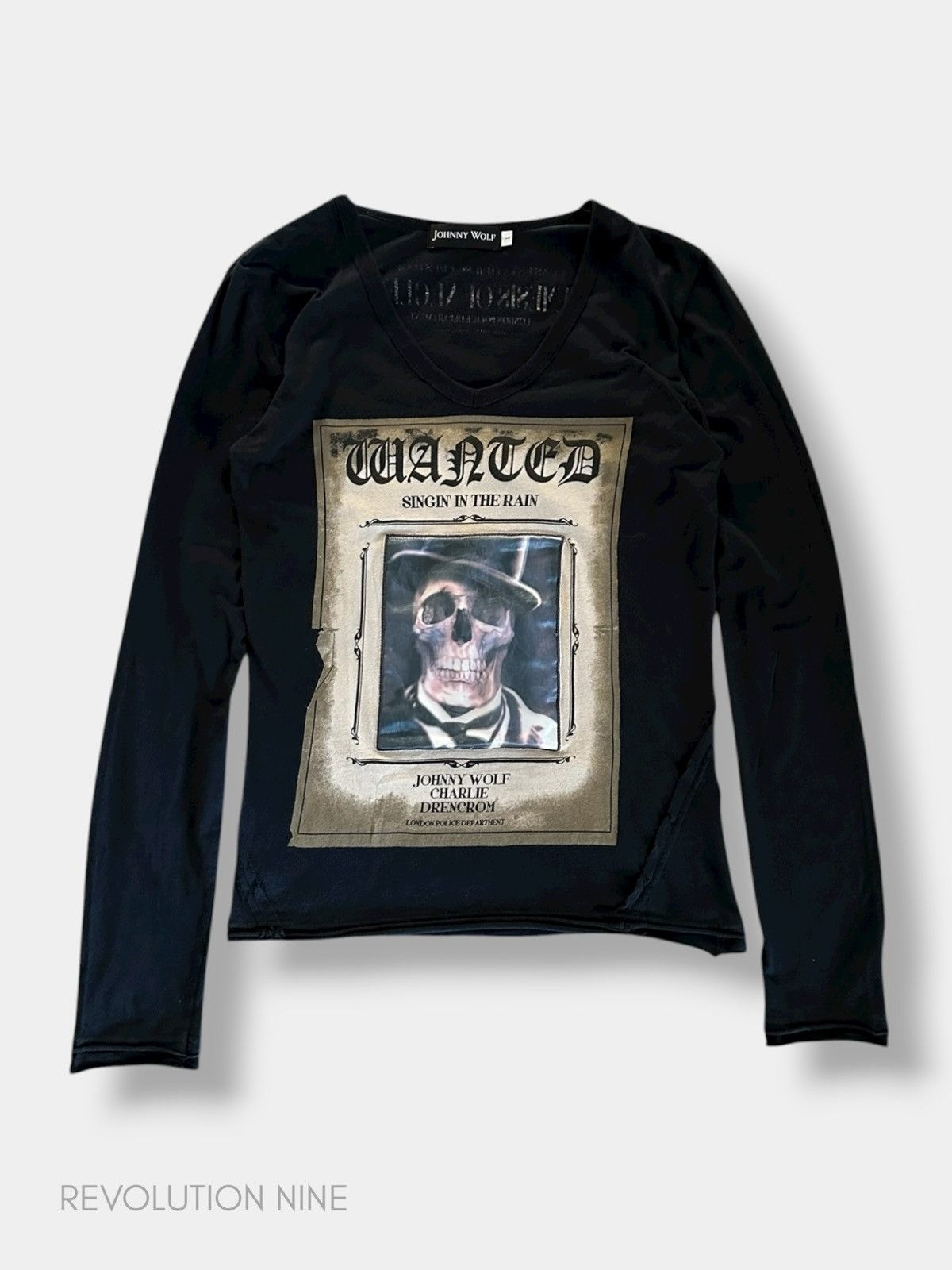 Japanese Brand johnny wolf “wanted” skull longsleeve Size US S / EU 44-46 / 1 - 1 Thumbnail