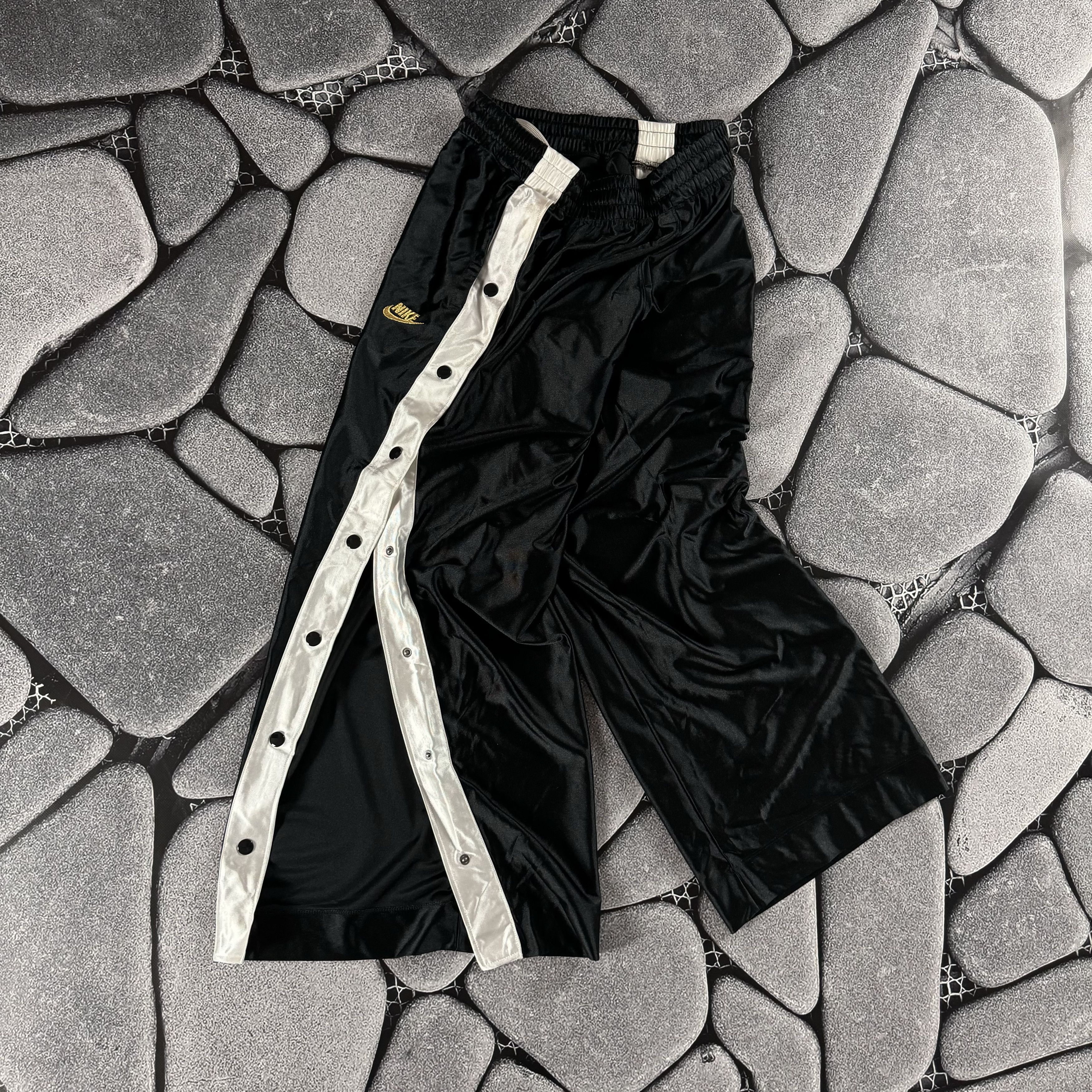 Japanese Brand NIKE TRACK BAGGY FULL BUTTON UP PANTS Y2K DRILL Size US 32 / EU 48 - 3 Thumbnail