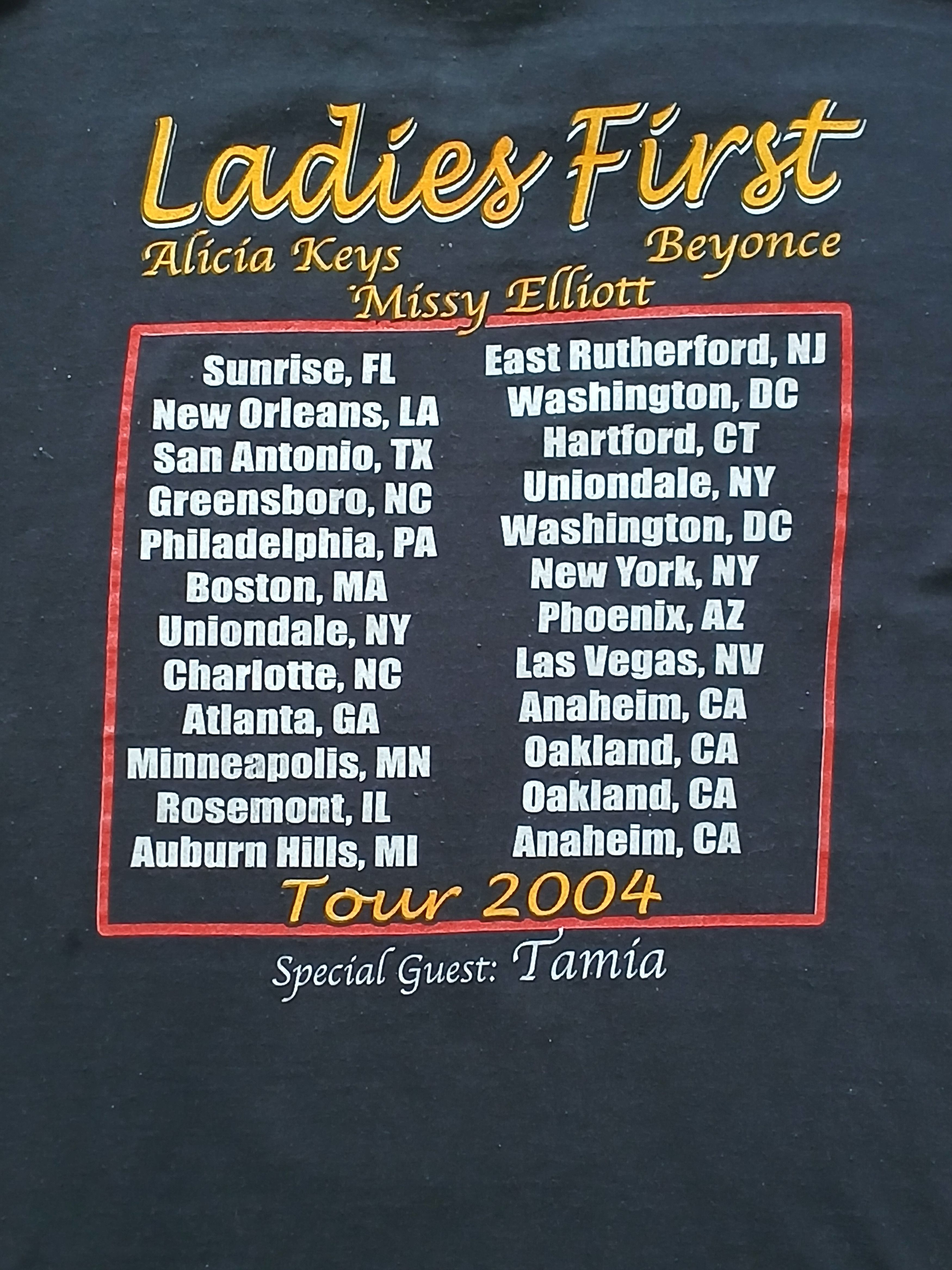 Beyonce × Rap Tees × Vintage 2004 Ladies First Tour Beyoncé Missy Elliot Alicia Keys Tee Size US L / EU 52-54 / 3 - 7 Thumbnail