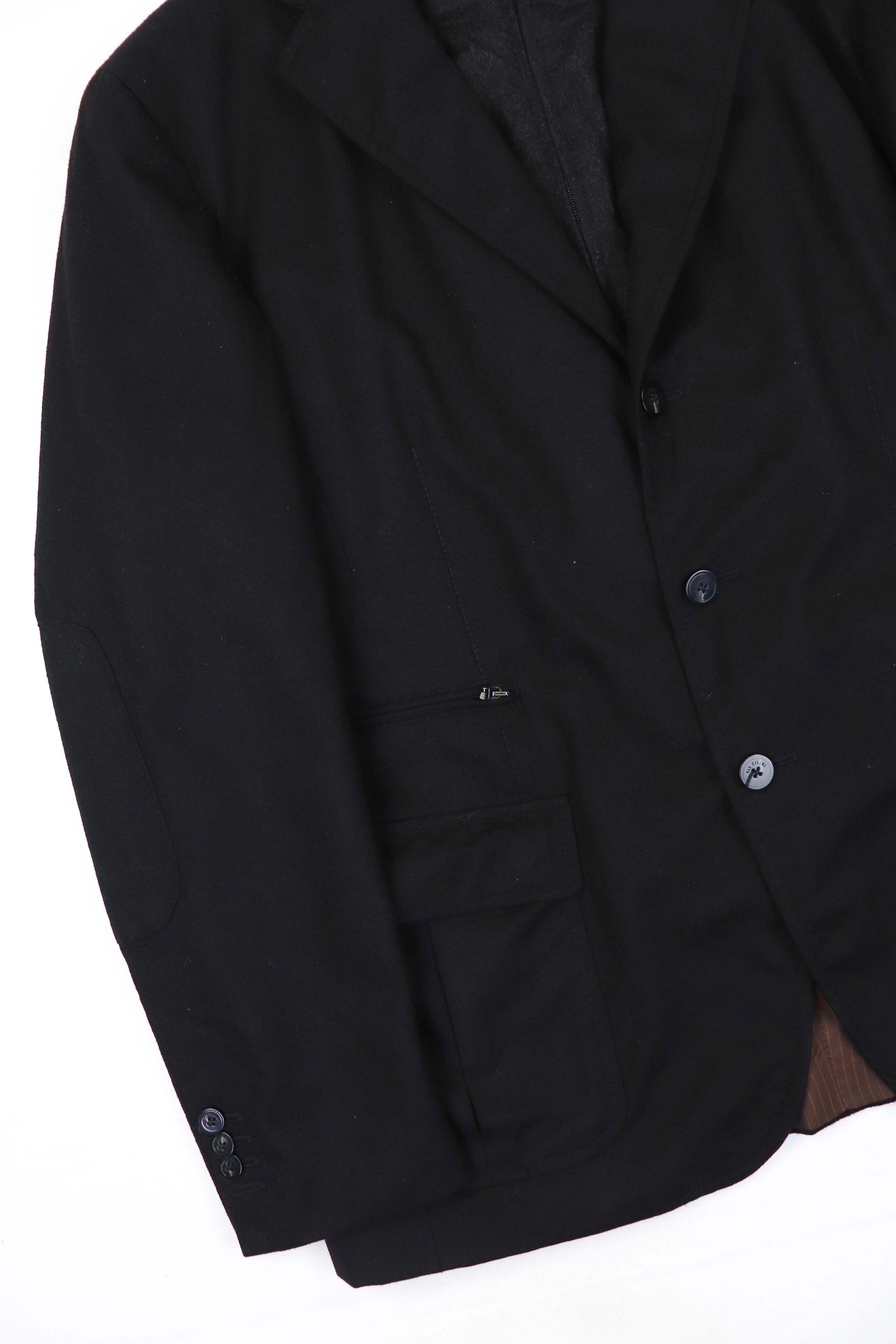 Pal Zileri PAL ZILERI Concept Black Wool Sport Coat Blazer Jacket Size 48R - 7 Thumbnail