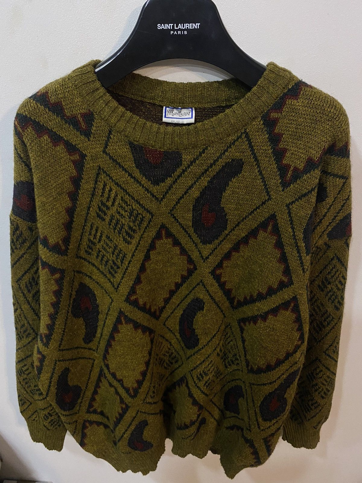 Yves Saint Laurent Wool 90’s YSL Sweater Knit Size US XXL / EU 58 / 5 - 13 Thumbnail