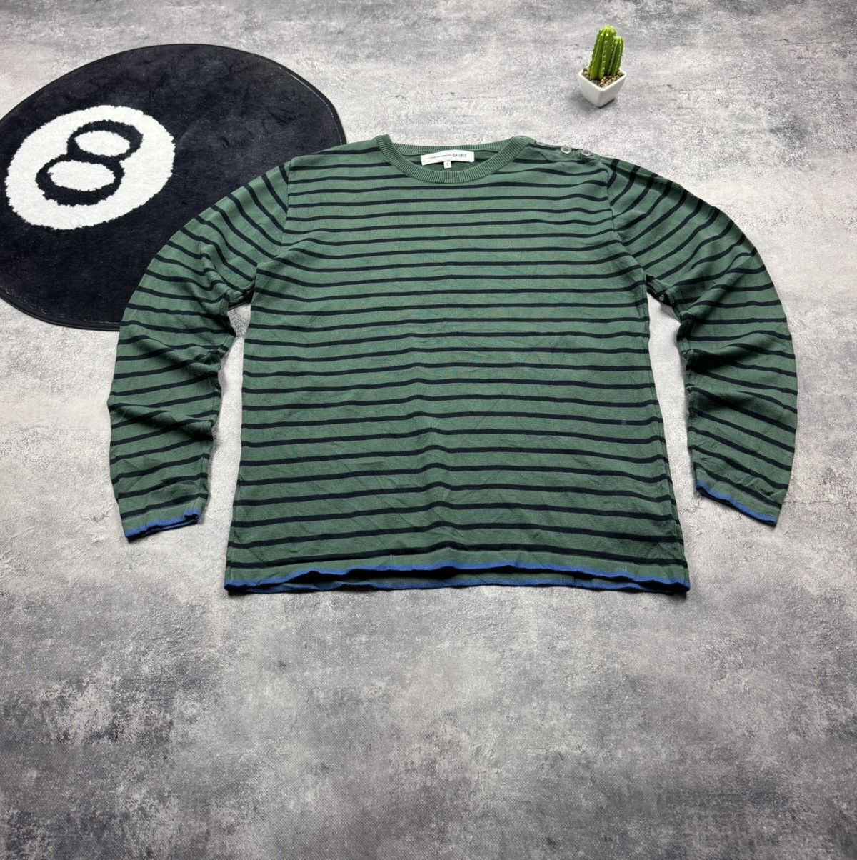Comme des Garcons Comme des Garçons SHIRT Striped Knit Long Sleeve Top Size US L / EU 52-54 / 3 - 6 Thumbnail