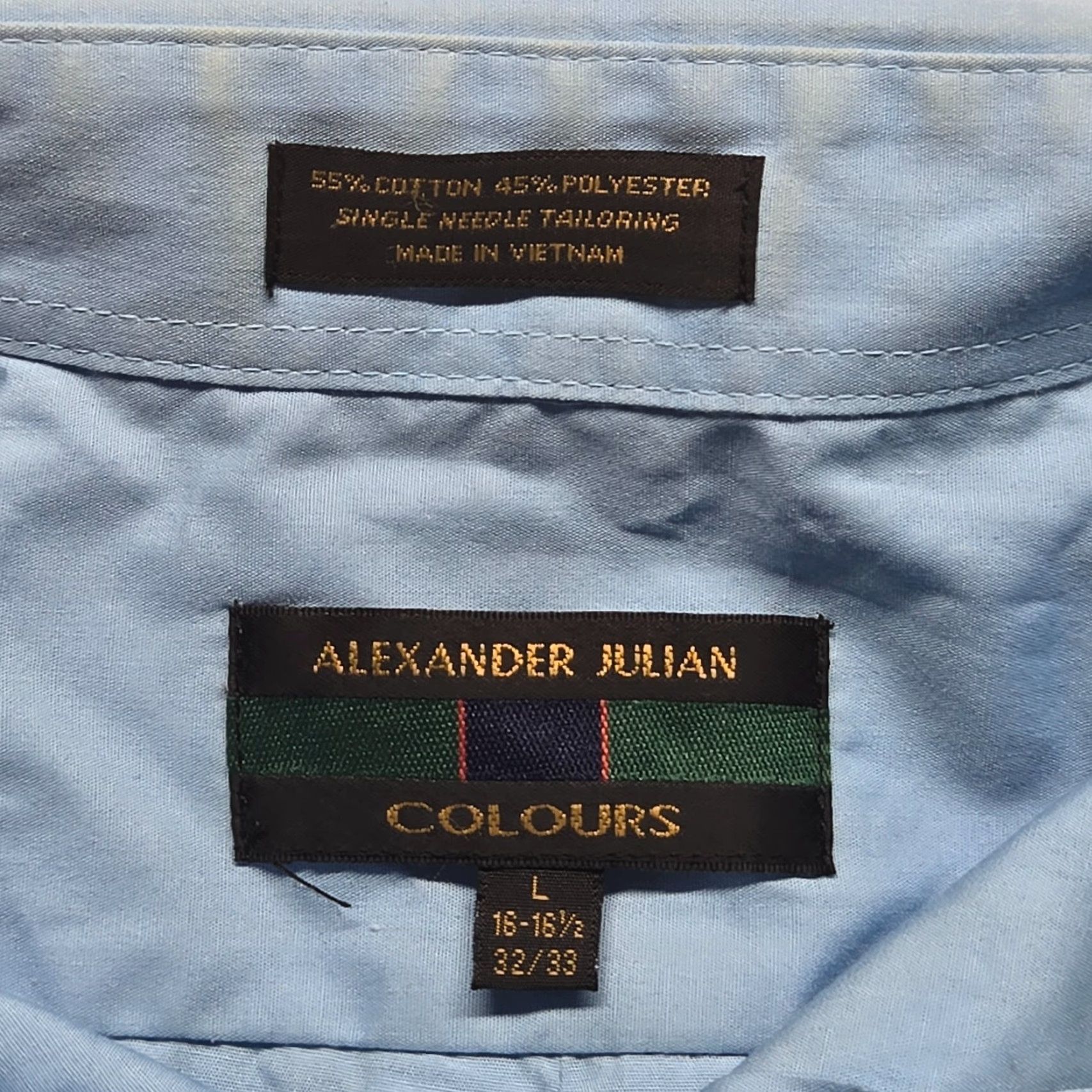 Alexander Julian Alexander Julian Button-Up Shirt Solid Blue Long Sleeve Casual Mens L Size US L / EU 52-54 / 3 - 3 Thumbnail