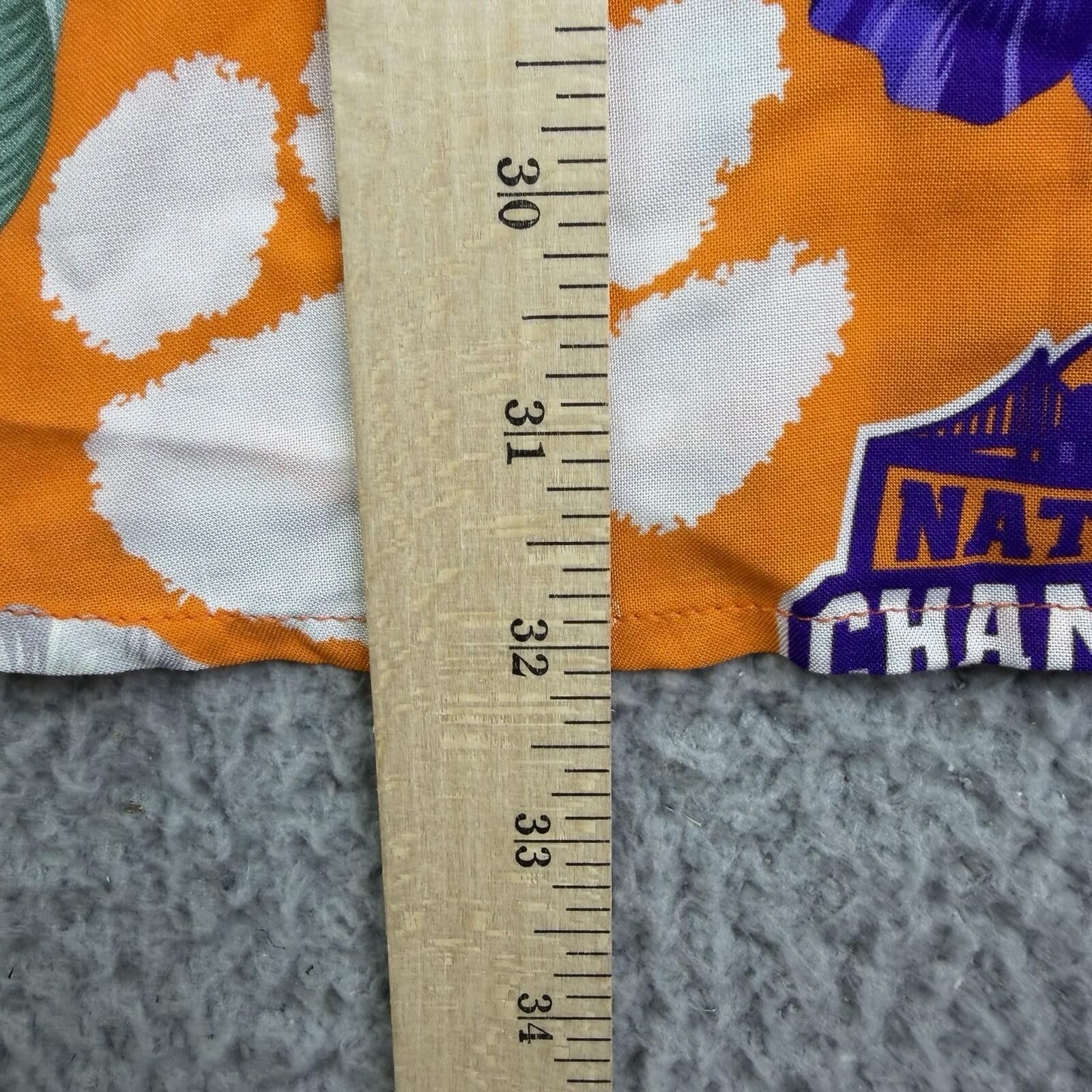 Champion Clemson Tigers Hawaiian 2XL Shirt Orange National Champions Size ONE SIZE - 9 Thumbnail