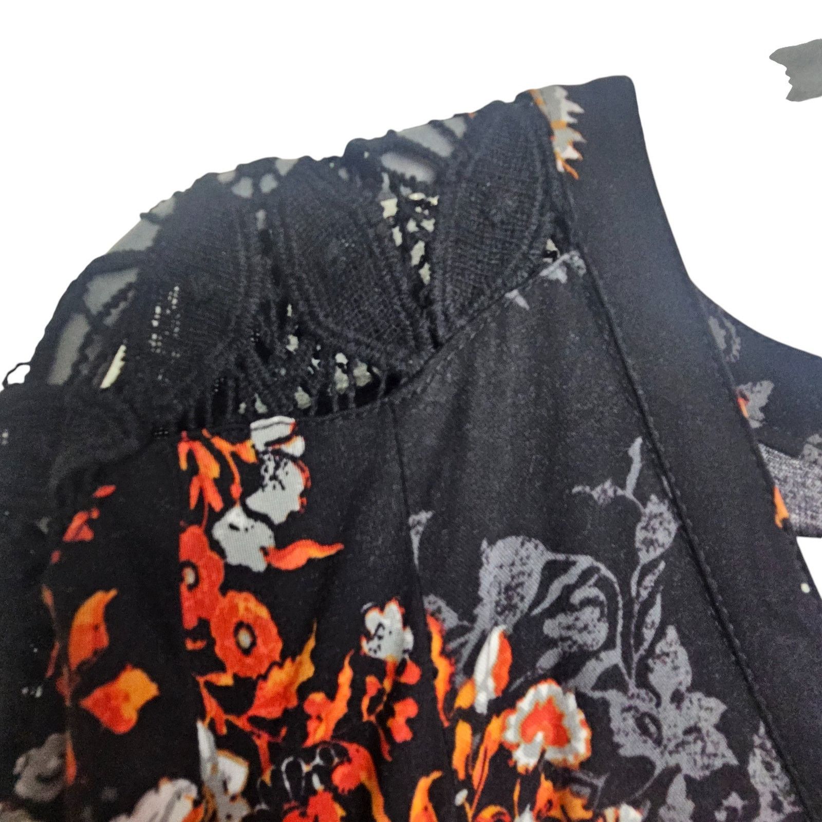 Torrid Torrid Womens Floral Maxi Dress Plus Size 1X Dark Romantic Size XL / US 12-14 / IT 48-50 - 9 Thumbnail