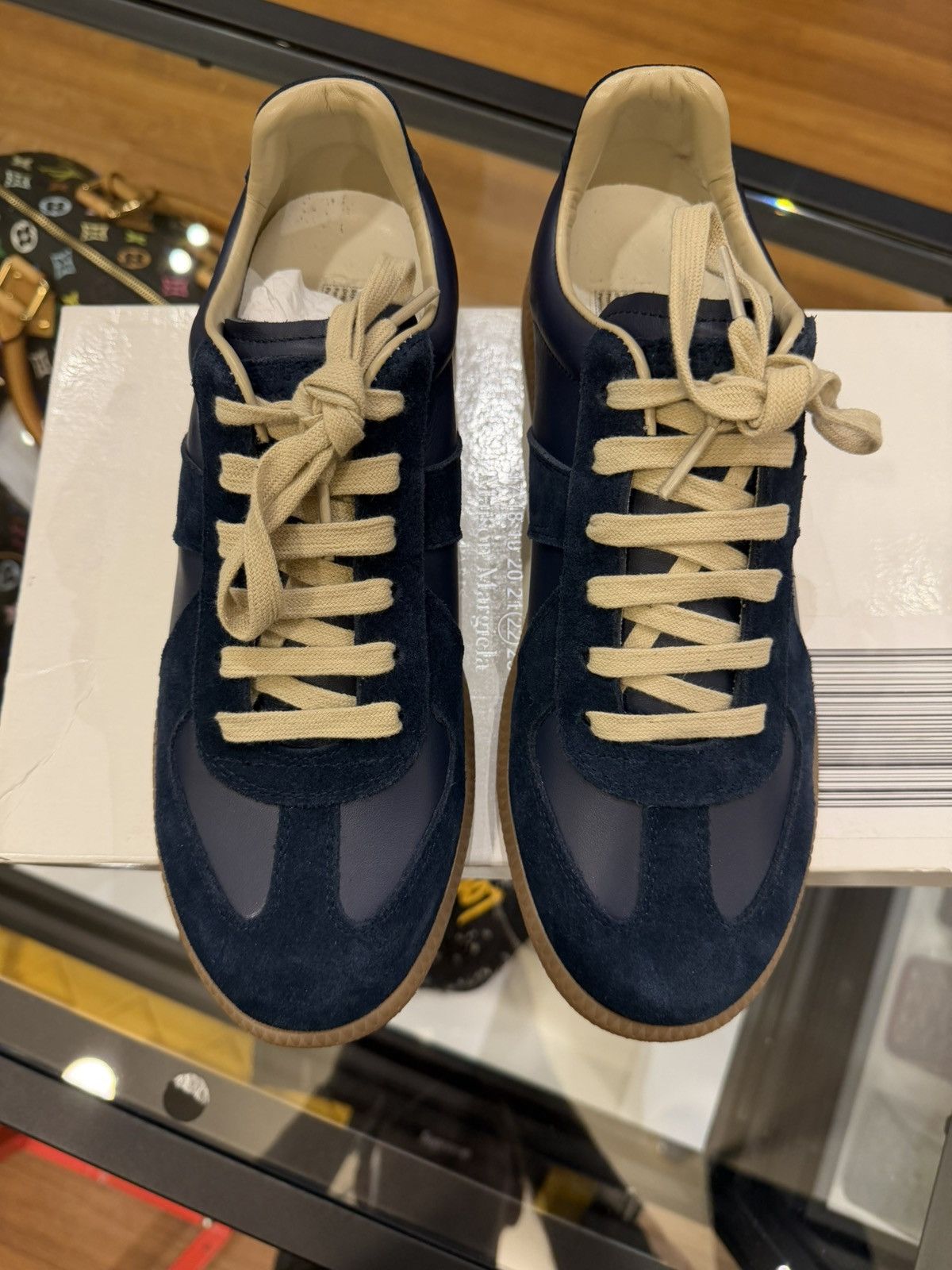 Maison Margiela Maison Margiela Replica Gats - Navy Size US 8 / EU 41 - 4 Thumbnail