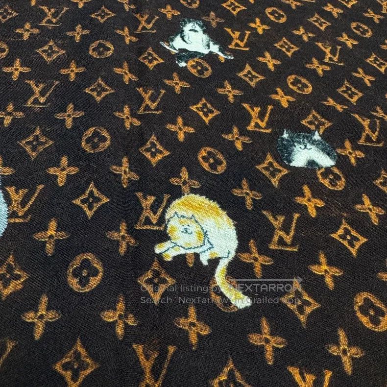 Louis Vuitton Louis Vuitton Cat presbyopic wool scarf Size ONE SIZE - 5 Thumbnail