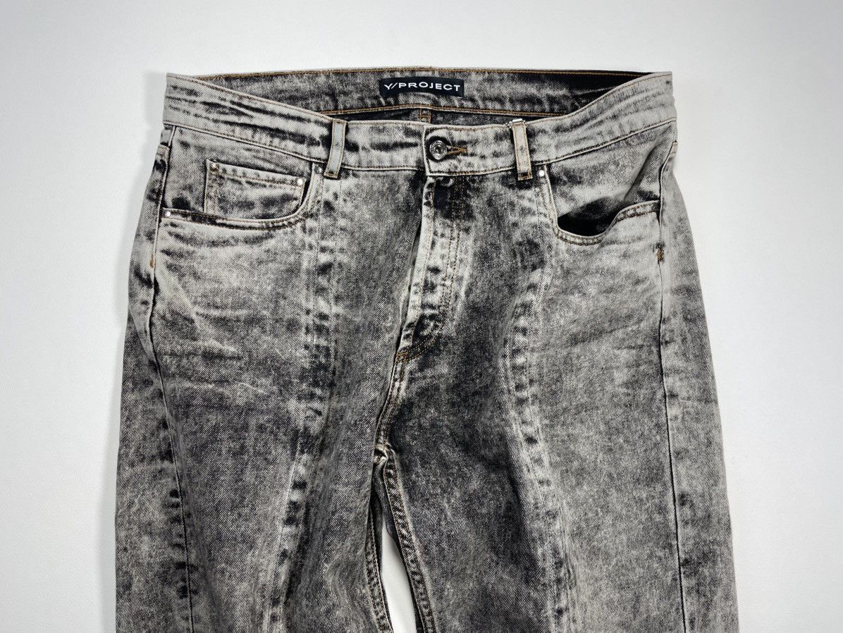 Y/Project S/S 23 ‘Wire’ Acid Washed Gray Denim Jeans Size US 34 / EU 50 - 3 Thumbnail