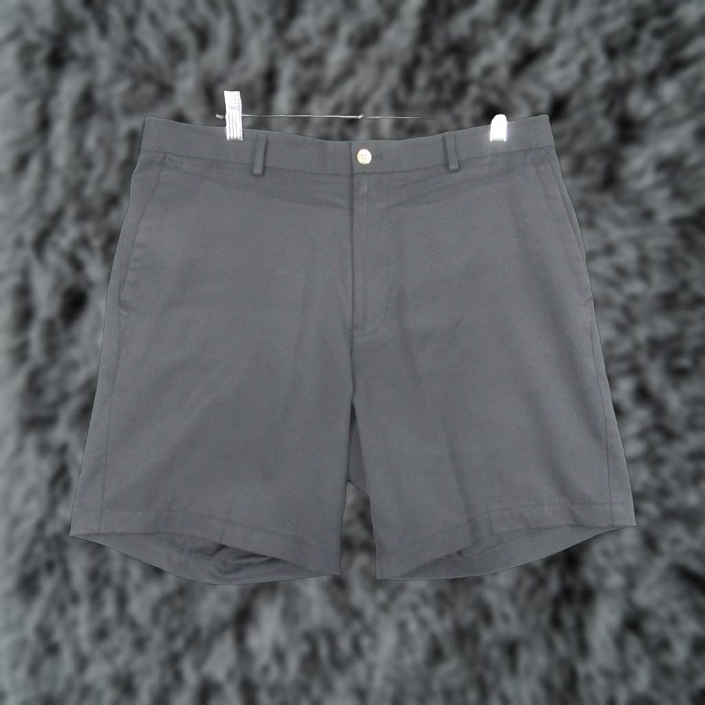 Peter Millar Peter Millar Shorts Mens 35 Black Wicking Chino Golf Casual 9 Inseam Flat Front Size US 35 - 1 Thumbnail