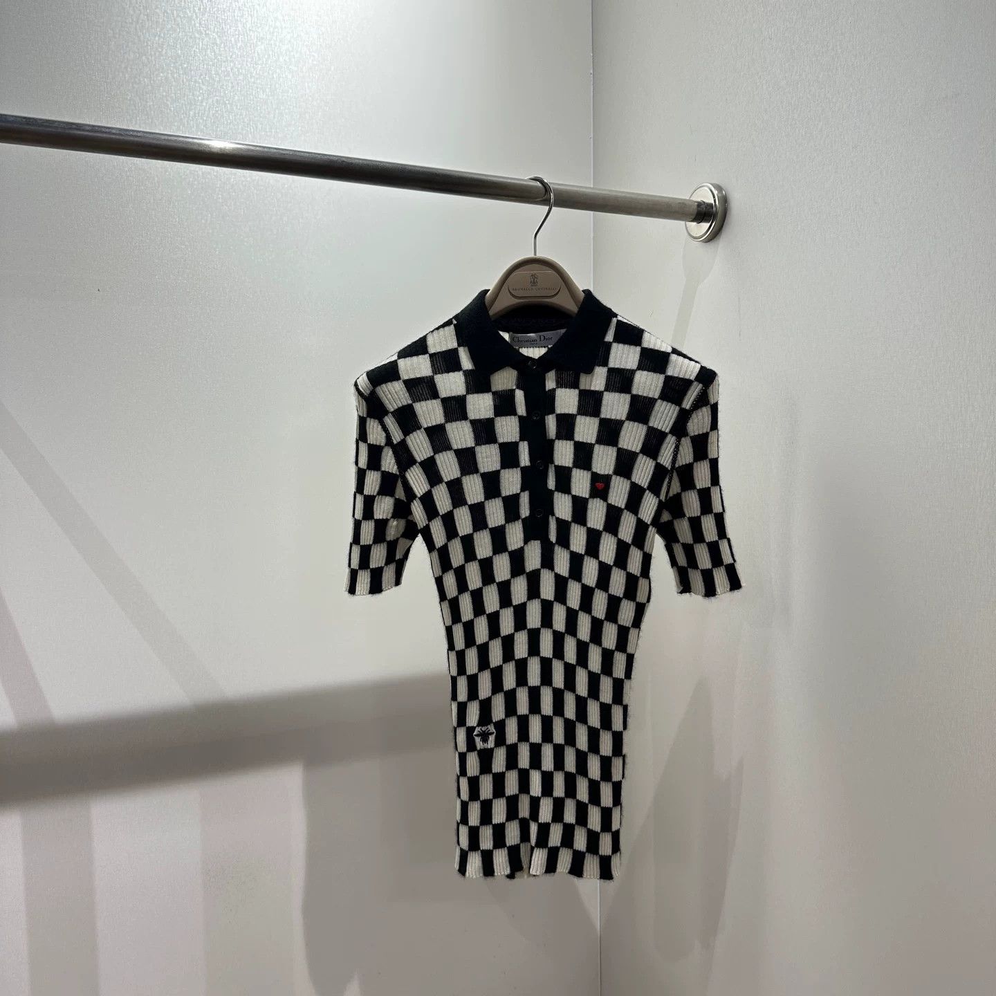 Dior Dior Checkered T-Shirt it_38 Women Size XS / US 0-2 / IT 36-38 - 1 Thumbnail