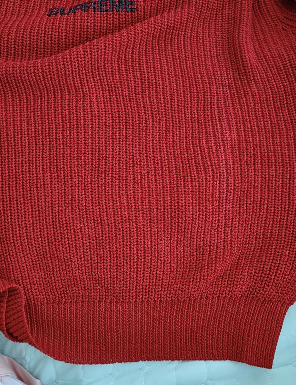 Comme des Garcons Supreme cdg red sweater pullover Size US M / EU 48-50 / 2 - 6 Thumbnail