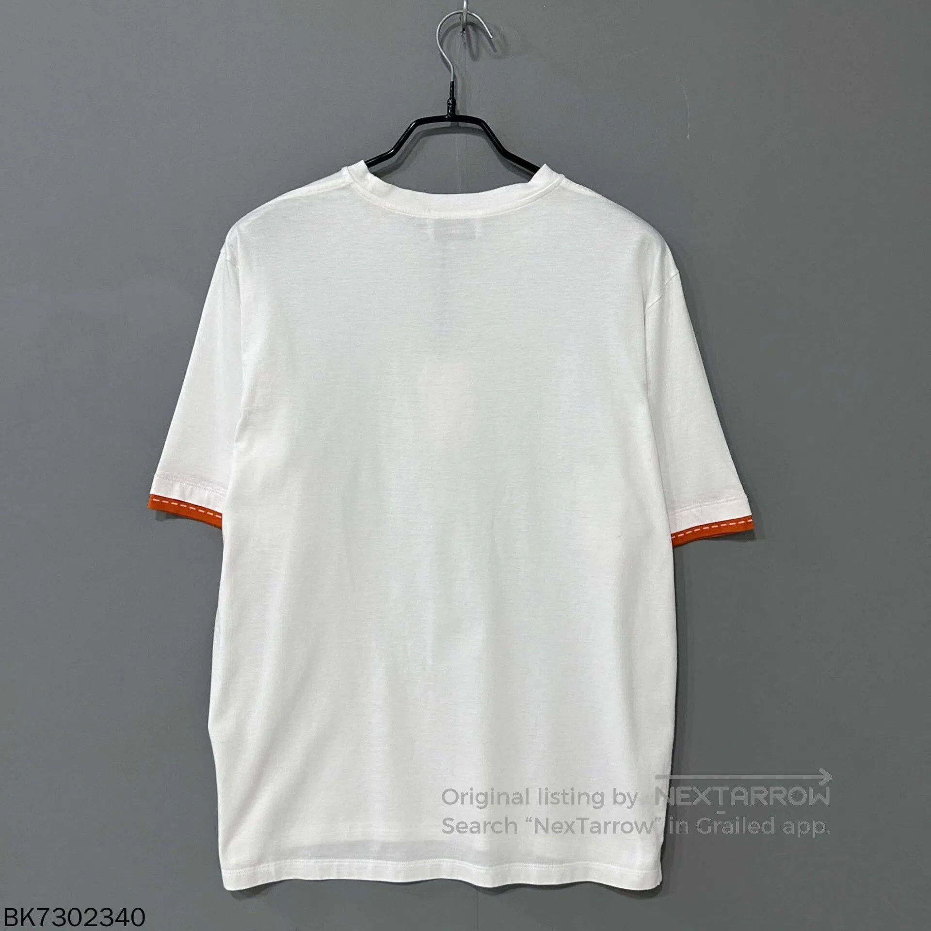 Hermes hermes white short sleeve t-shirt with orange trim. Size US S / EU 44-46 / 1 - 2 Thumbnail