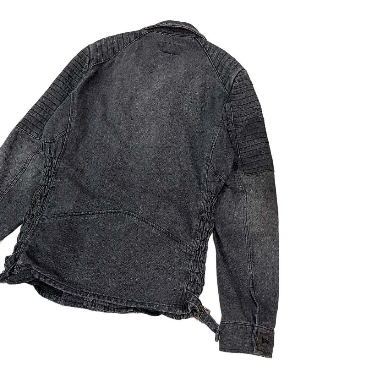 Japanese Brand 🔥Vintage Glamb Double Collar Biker Denim Jacket Size US M / EU 48-50 / 2 - 12 Thumbnail
