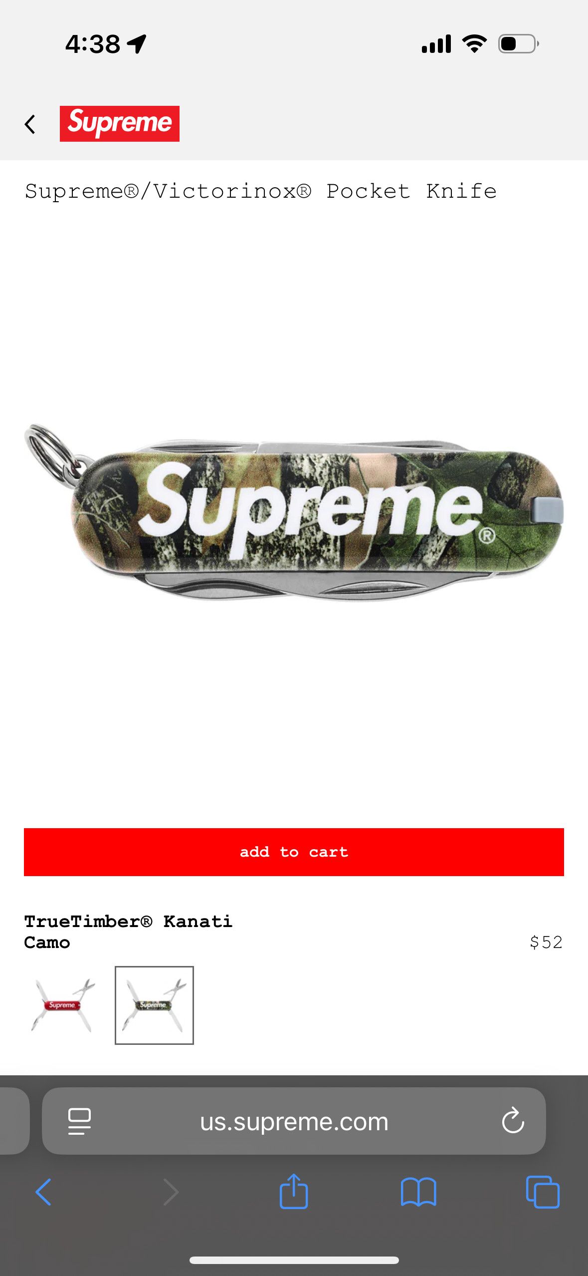 Supreme Supreme/Victorinox Pocket Knife True Timber Kanati Camo Size ONE SIZE - 2 Thumbnail