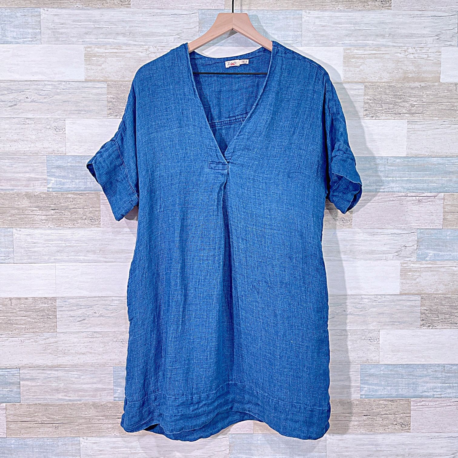 Faherty FAHERTY 100% Linen Sanibel Basketweave Dress Womens Small Size S / US 4 / IT 40 - 2 Thumbnail