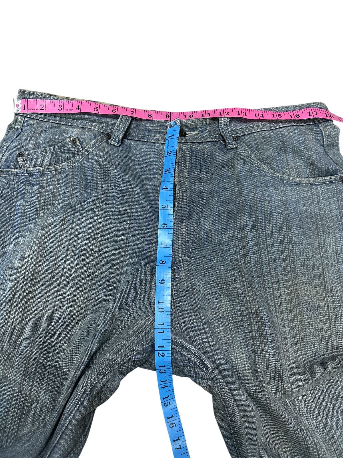 Kapital Blue Stripe Indigo Multipocket Baggy Denim Flip The scrips. Size US 36 / EU 52 - 11 Thumbnail