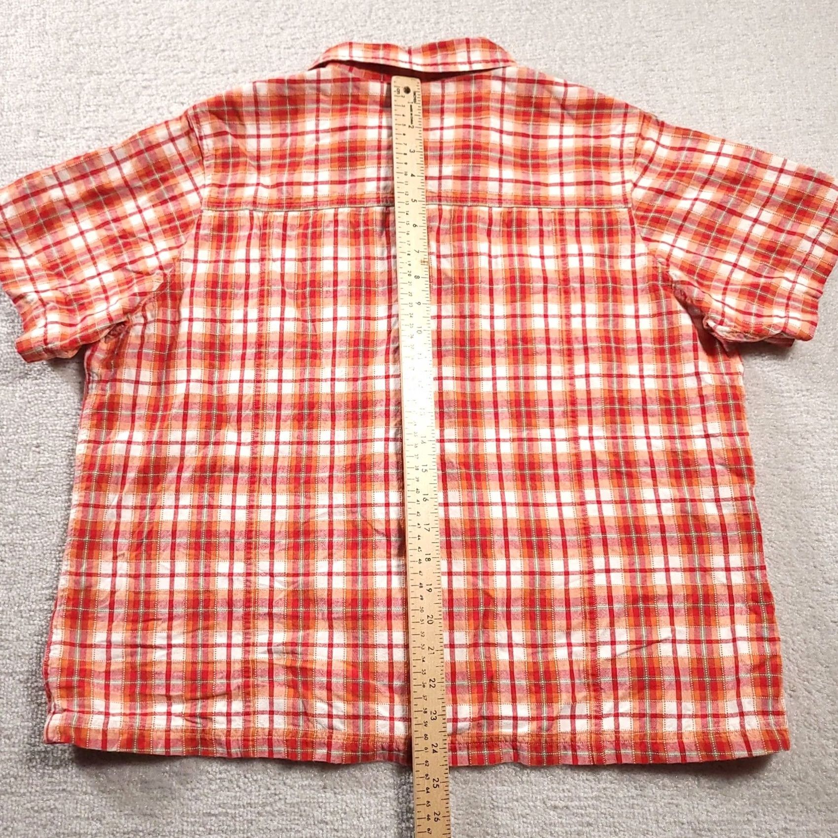 Faded Glory VINTAGE Faded Glory Shirt Womens 18W/20W Plaid Full Zip Collared Red Orange Plaid Shirt Womens XS? Size XXL / US 16-18 / IT 52-54 - 5 Thumbnail