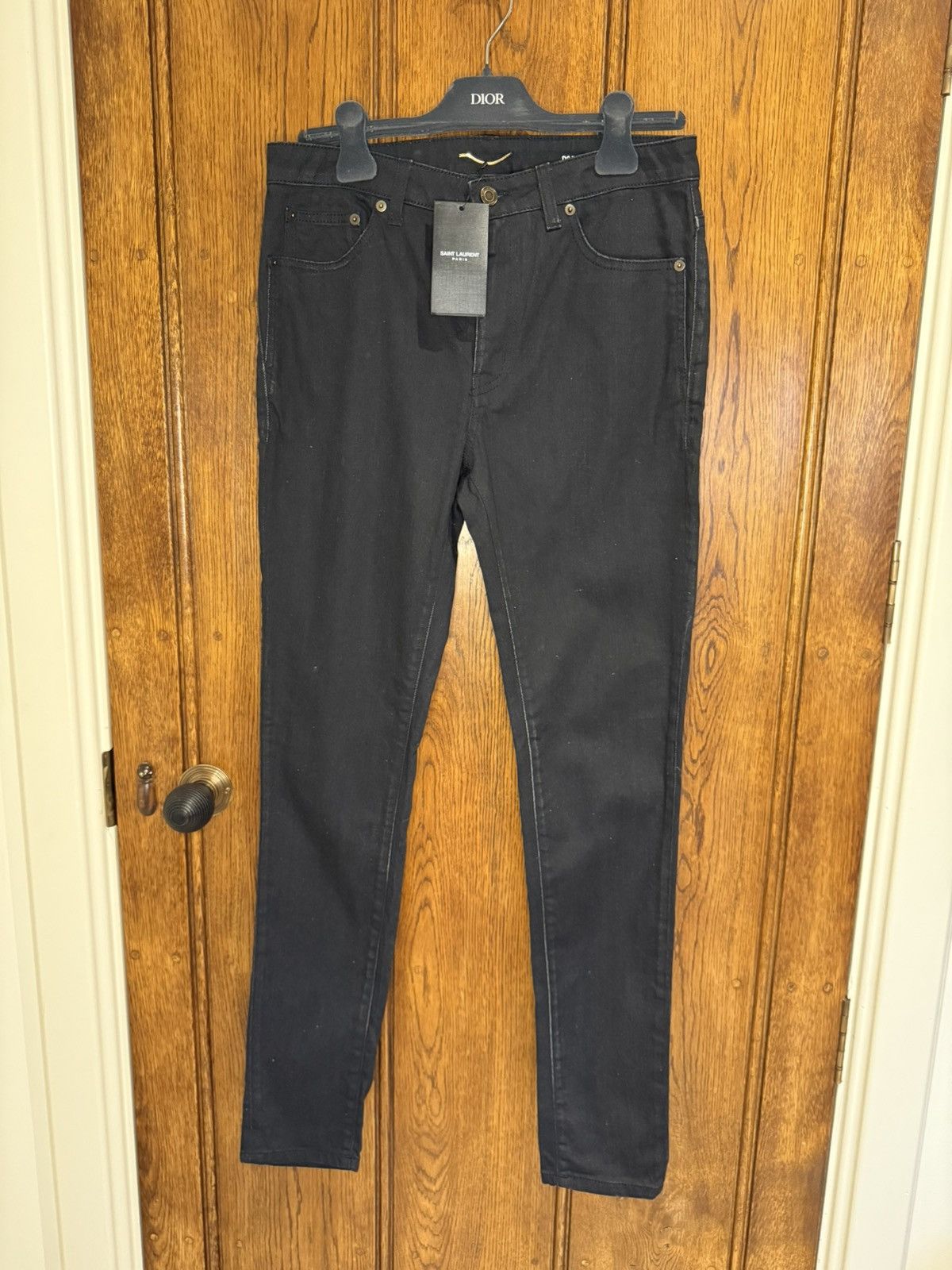 Saint Laurent Paris SS20 Saint Laurent BNWT black skinny jeans 31 slim denim Size US 31 - 1 Thumbnail