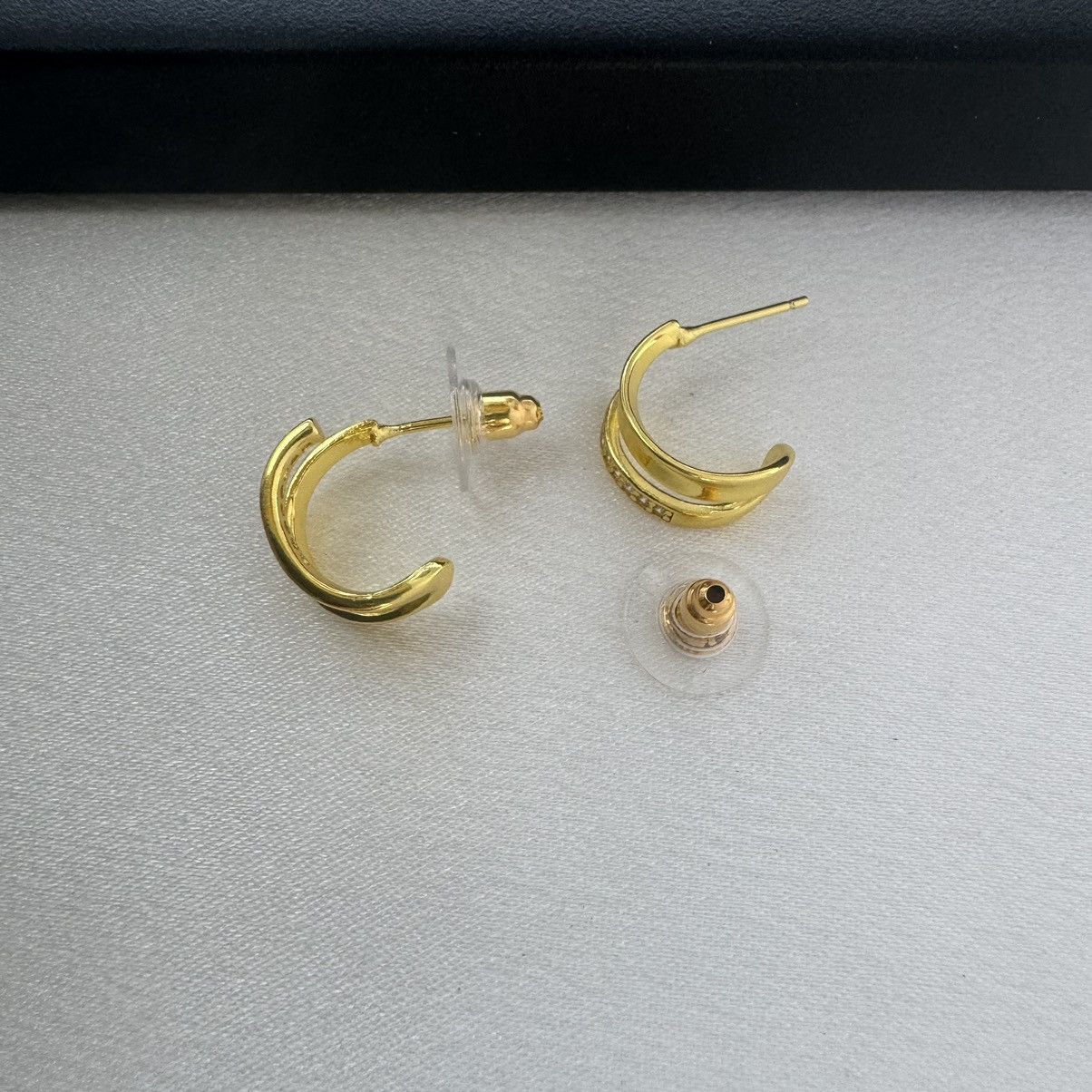Designer Elegant Geometric C Shape Stud Earrings for Women Size ONE SIZE - 4 Thumbnail