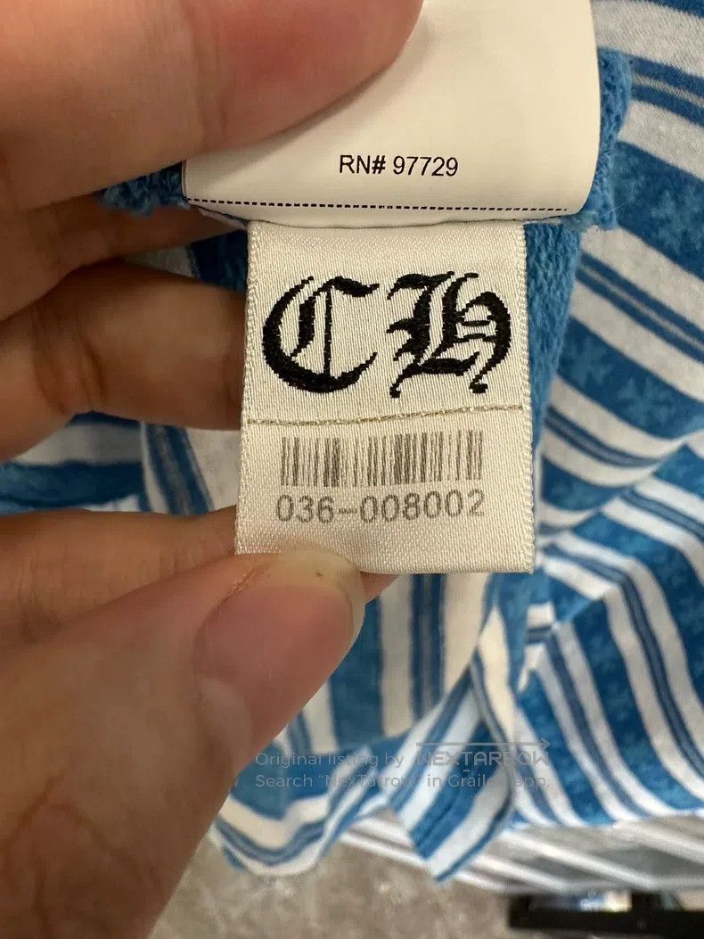 Chrome Hearts CHROME HEARTS Size L White and blue striped short sleeve Size US L / EU 52-54 / 3 - 7 Thumbnail