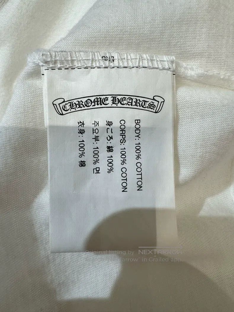 Chrome Hearts CHROME HEARTS White Cross Flower Scroll Ring Short Sleeve Size US M / EU 48-50 / 2 - 5 Thumbnail