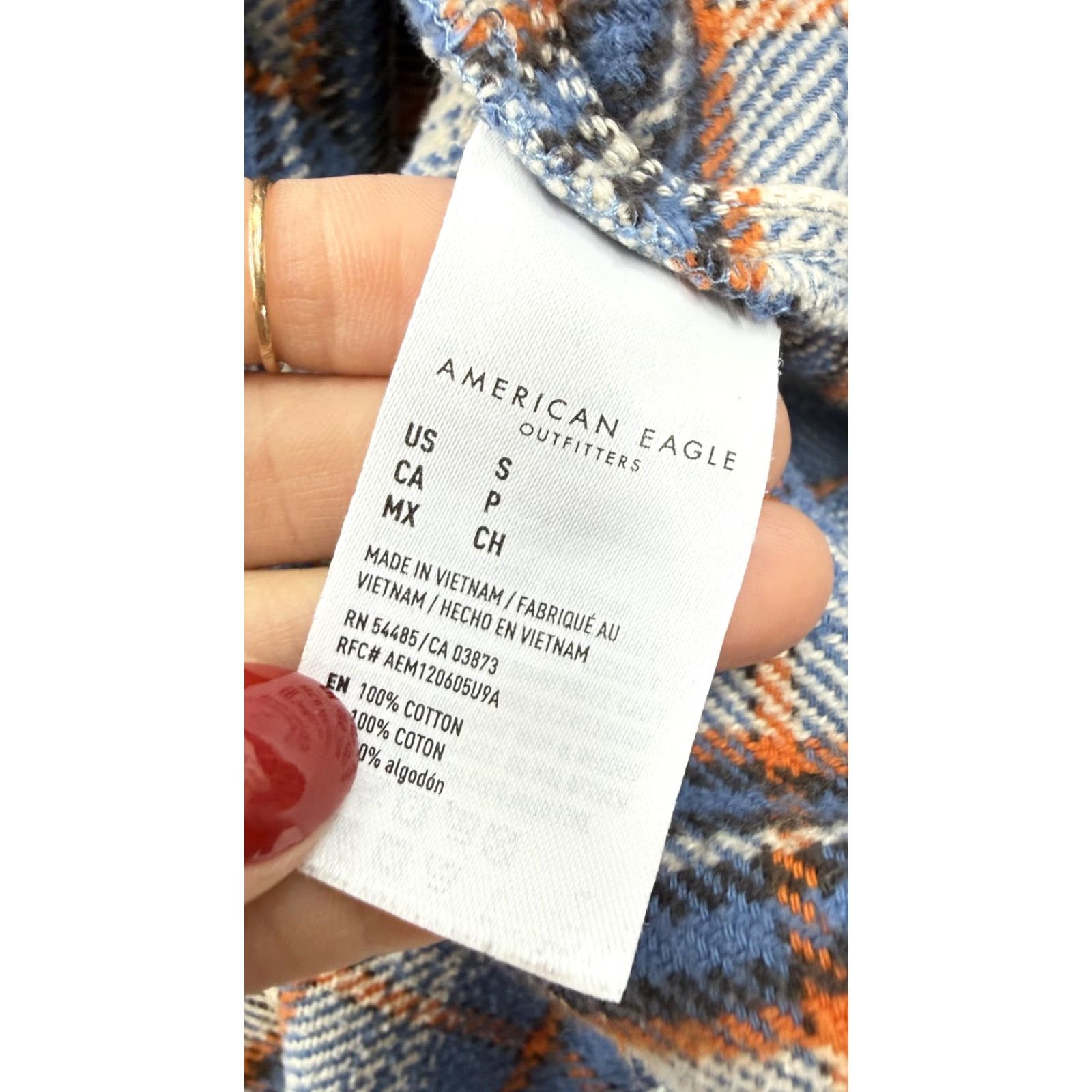 American Eagle Outfitters American Eagle Outfitters Shirt Womens Small Blue Plaid Flannel Long Sleeve Size S / US 4 / IT 40 - 4 Thumbnail