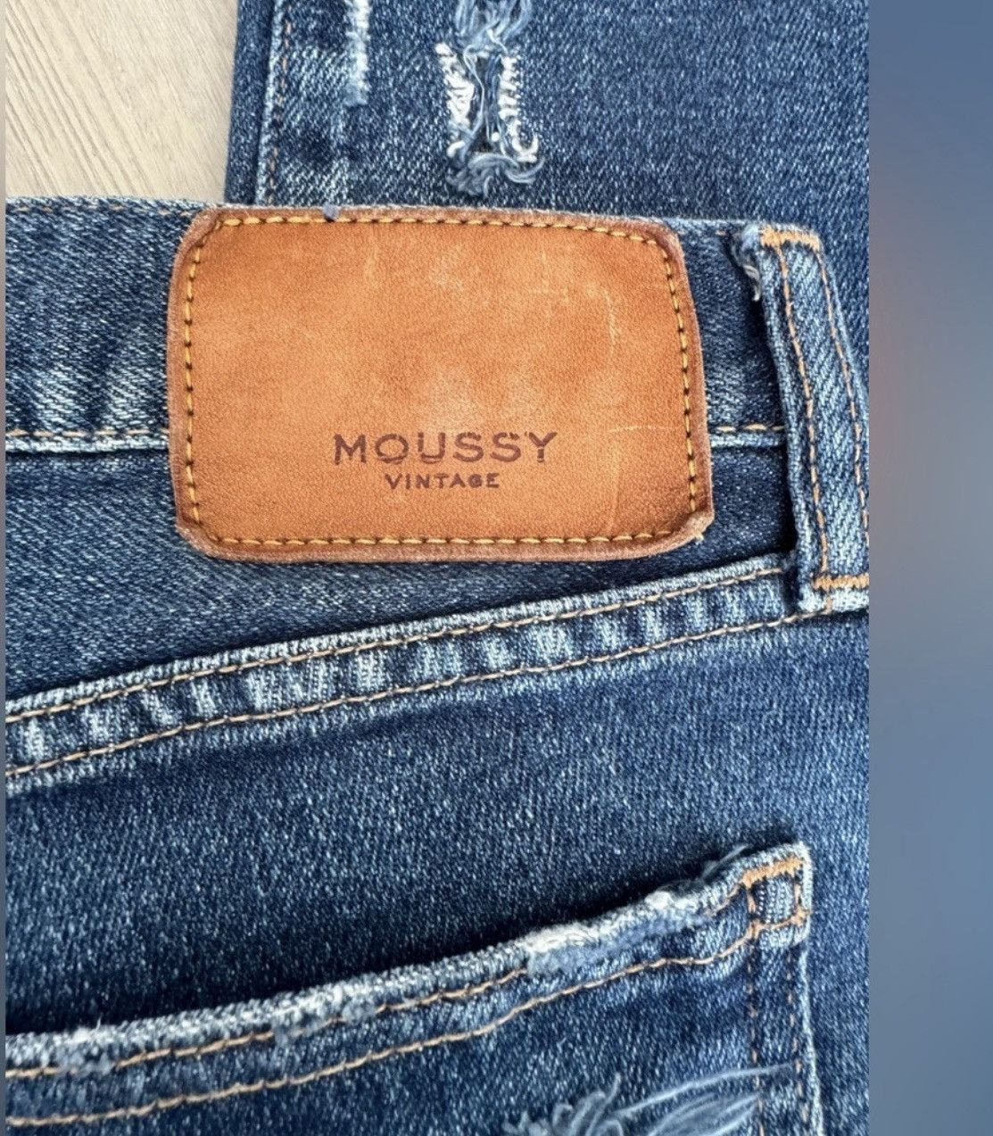 MOUSSY MOUSSY VINTAGE distressed patchwork Jeans 26-27 Size 26" / US 2 / IT 38 - 3 Thumbnail