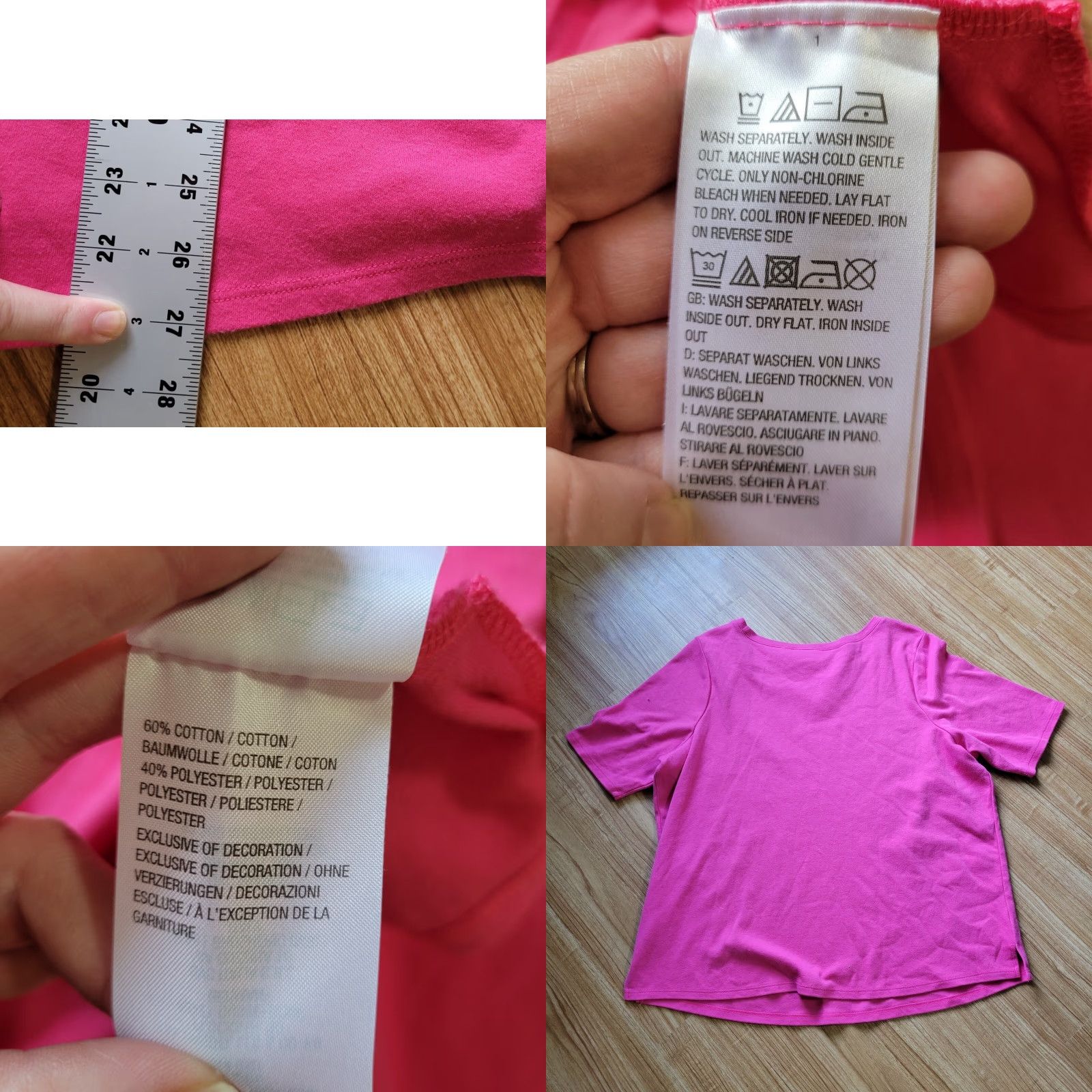 Quacker Factory Quacker Factory Top Womens 1X Pink Rhinestone Short Sleeve Basic Shirt Product Continue reading Size XL / US 12-14 / IT 48-50 - 8 Thumbnail