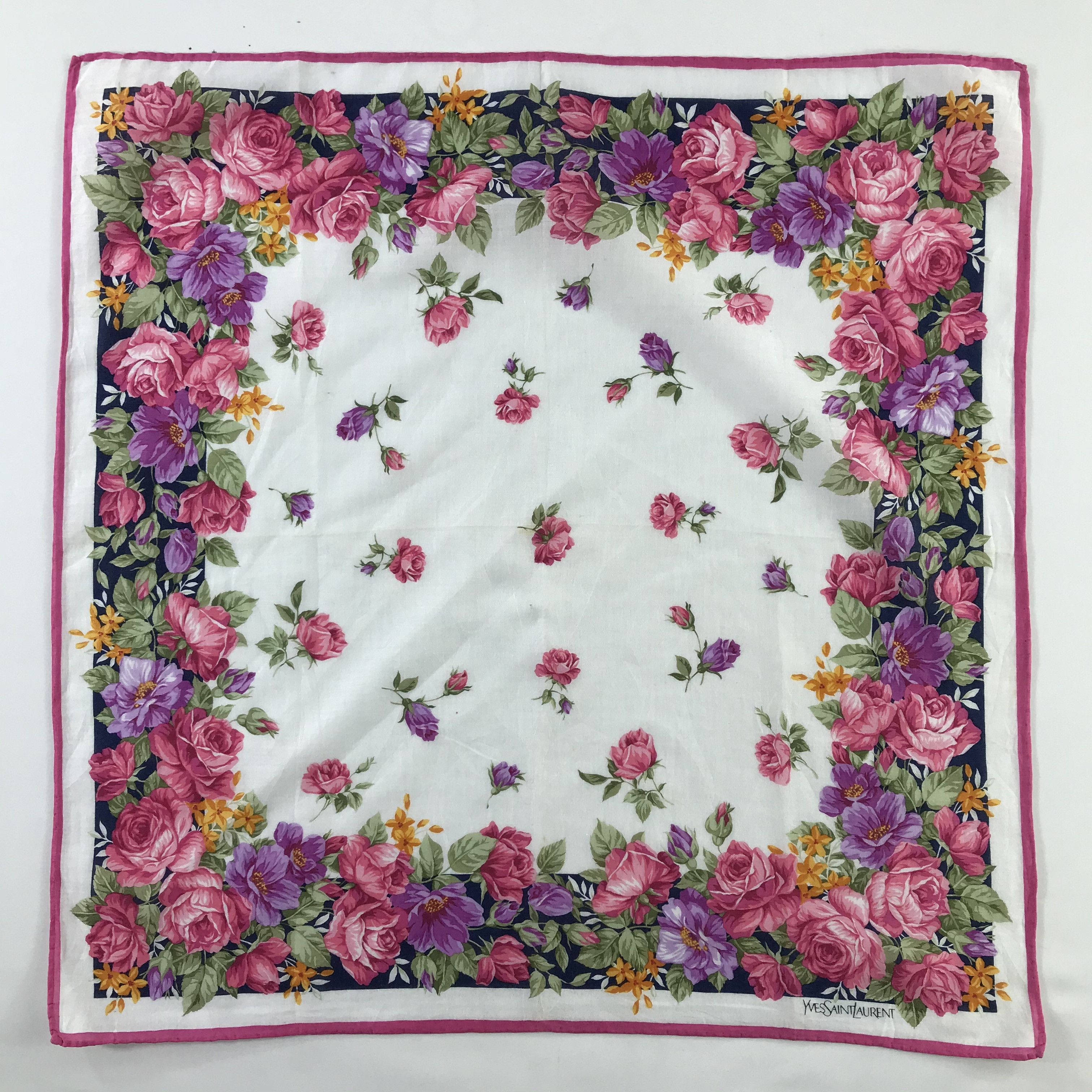 Vintage × Yves Saint Laurent Yves Saint Laurent Bandana / Handkerchief /Neckerchief -S621 Size ONE SIZE - 1 Thumbnail