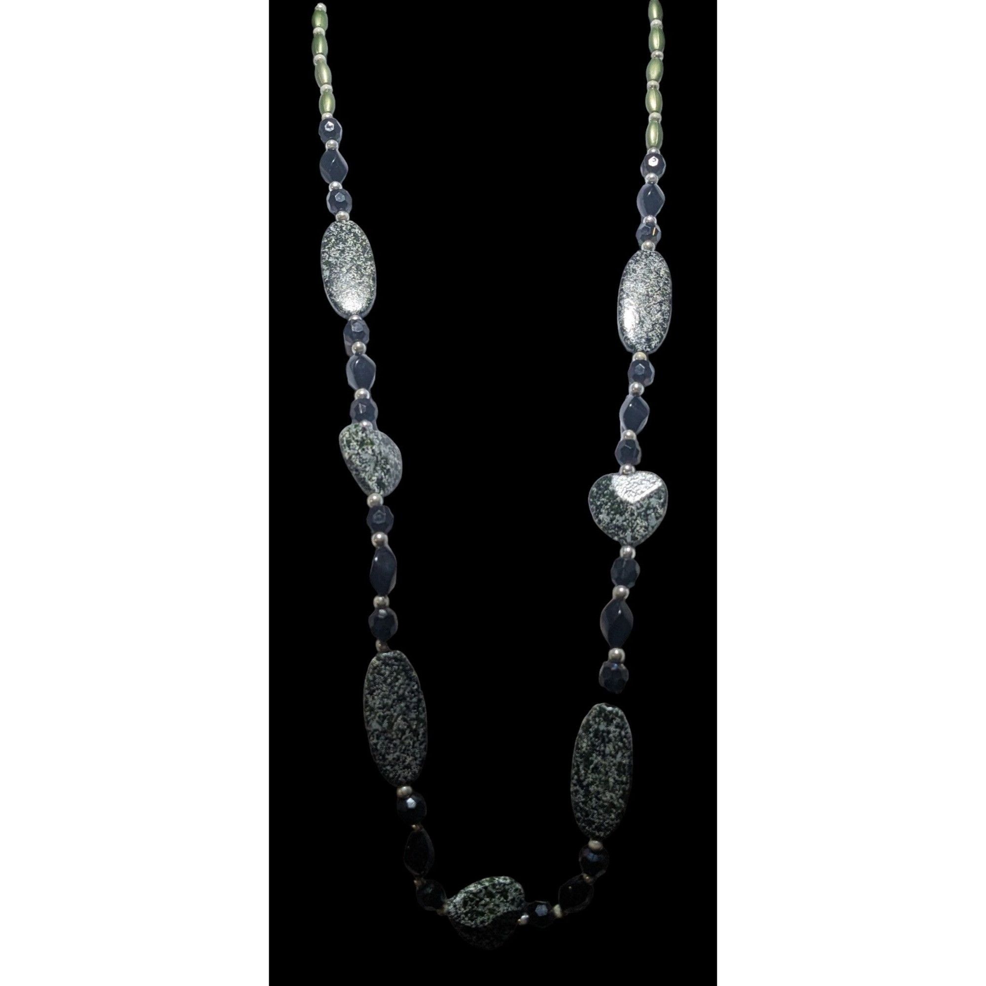 Other Green & Black Speckled Beaded Necklace Size ONE SIZE - 4 Thumbnail