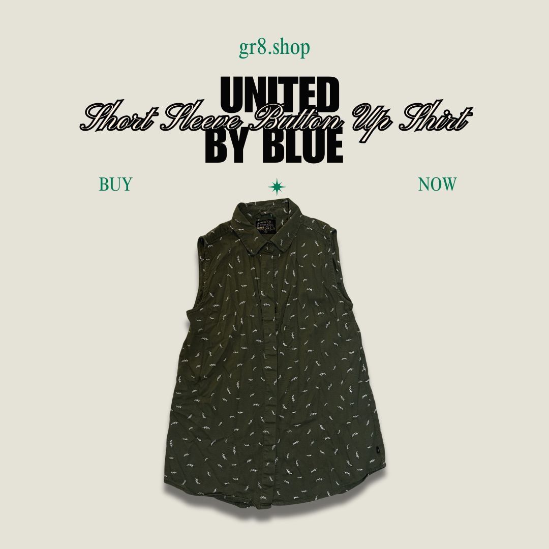 United By Blue United By Blue Green Sleeveless Button-Up Shirt With White L Size M / US 6-8 / IT 42-44 - 1 Thumbnail