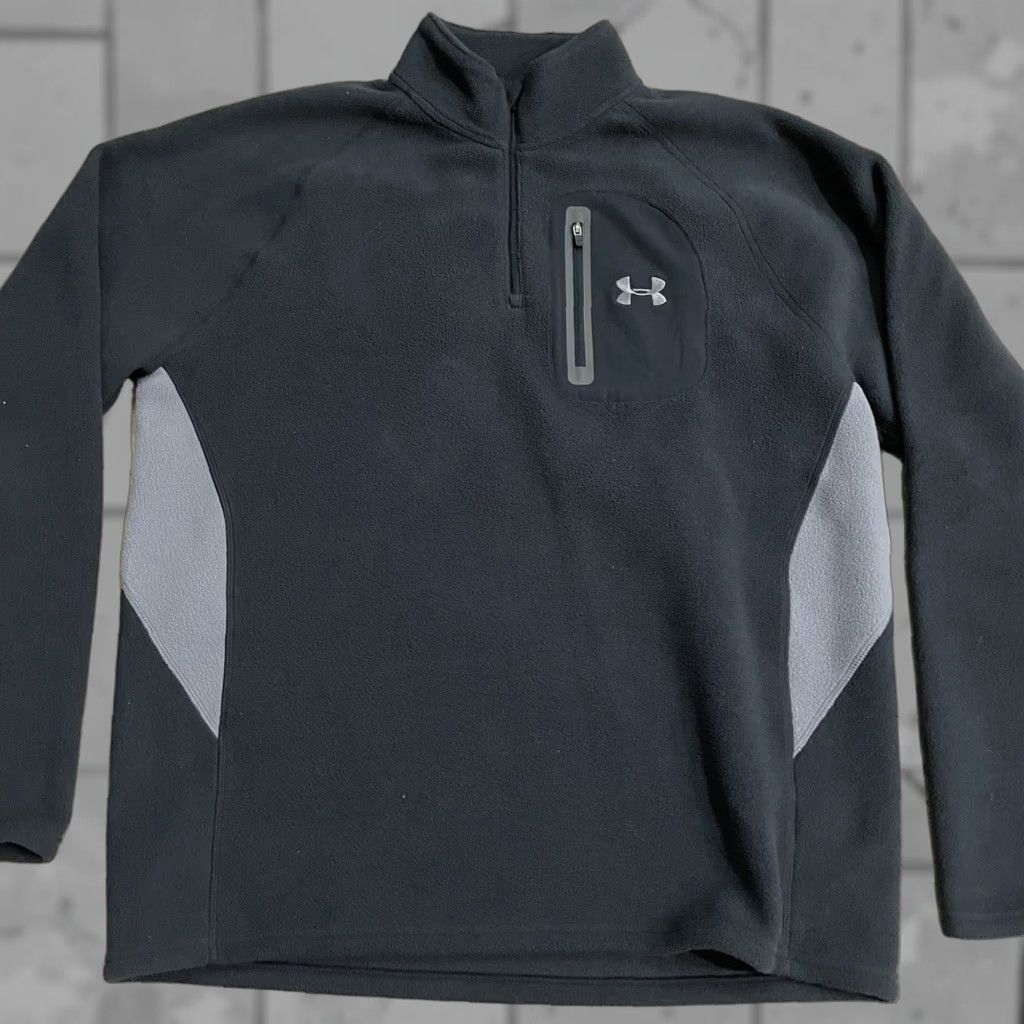 Under Armour Under Armour Pullover Shirt Mens L 100% Polyester Black Zip Half-zip Casual Activewear Size US L / EU 52-54 / 3 - 1 Thumbnail