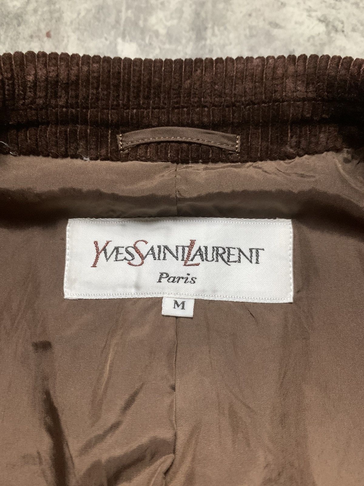 Yves Saint Laurent VINTAGE 90s YVES SAINT LAURENT PARIS BROWN CORDUROY BLAZER Size M / US 6-8 / IT 42-44 - 7 Thumbnail