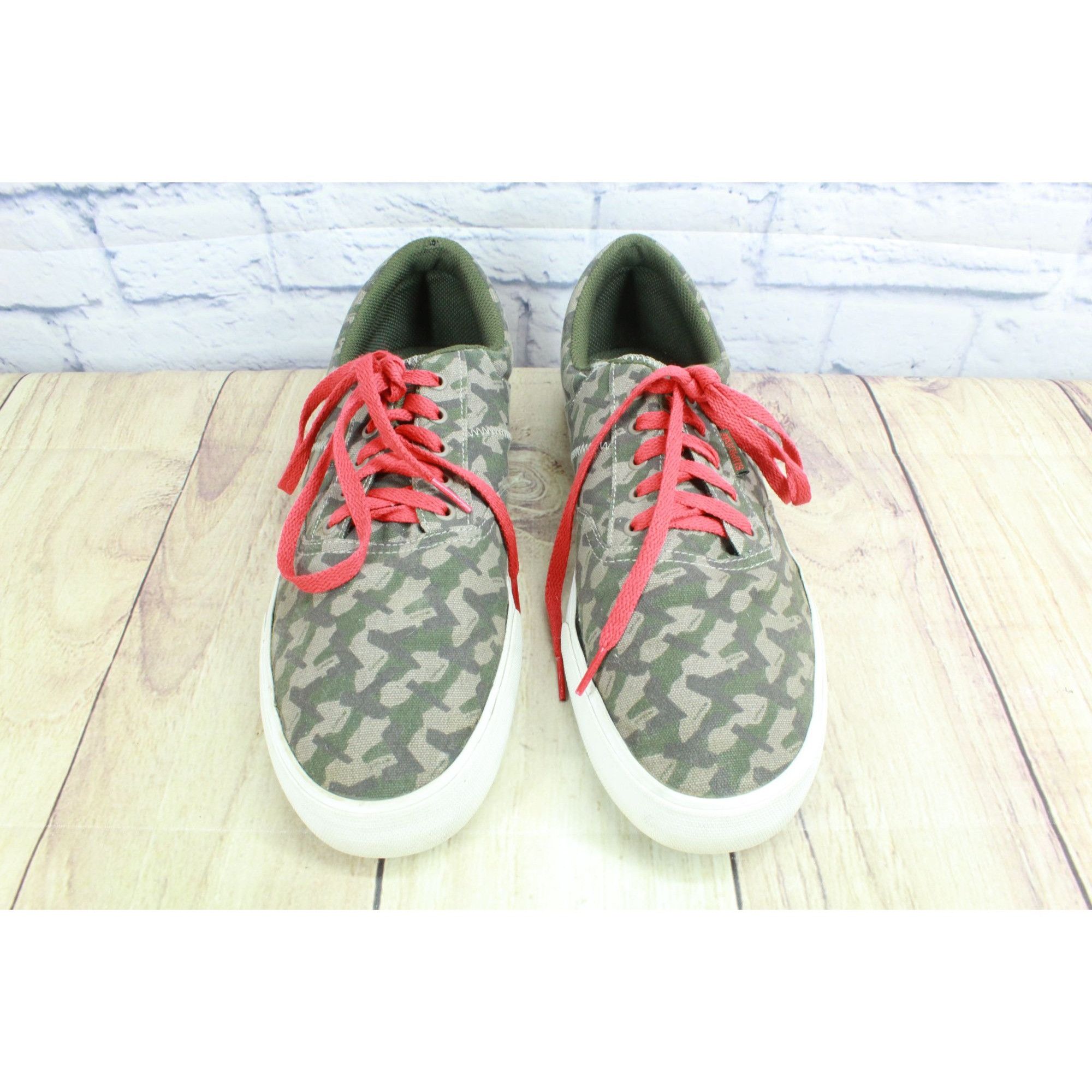Supra Supra Camo Canvas Skate Shoes Green Red Size US 13 / EU 46 - 5 Thumbnail