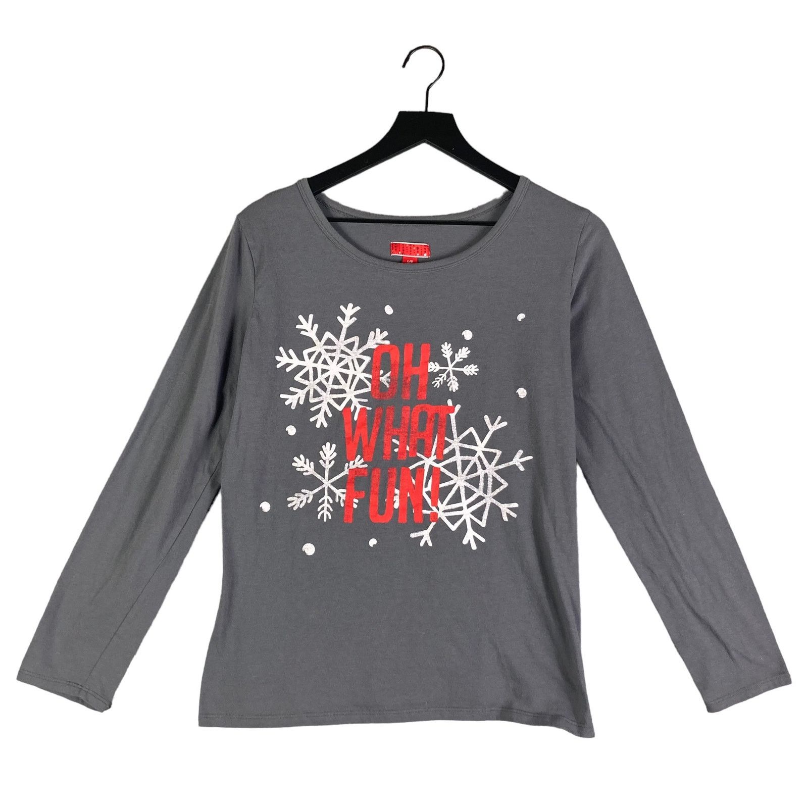 Other Christmas Pajama Shirt Women's Sleep Top Size Large Grey Size L / US 10 / IT 46 - 1 Thumbnail